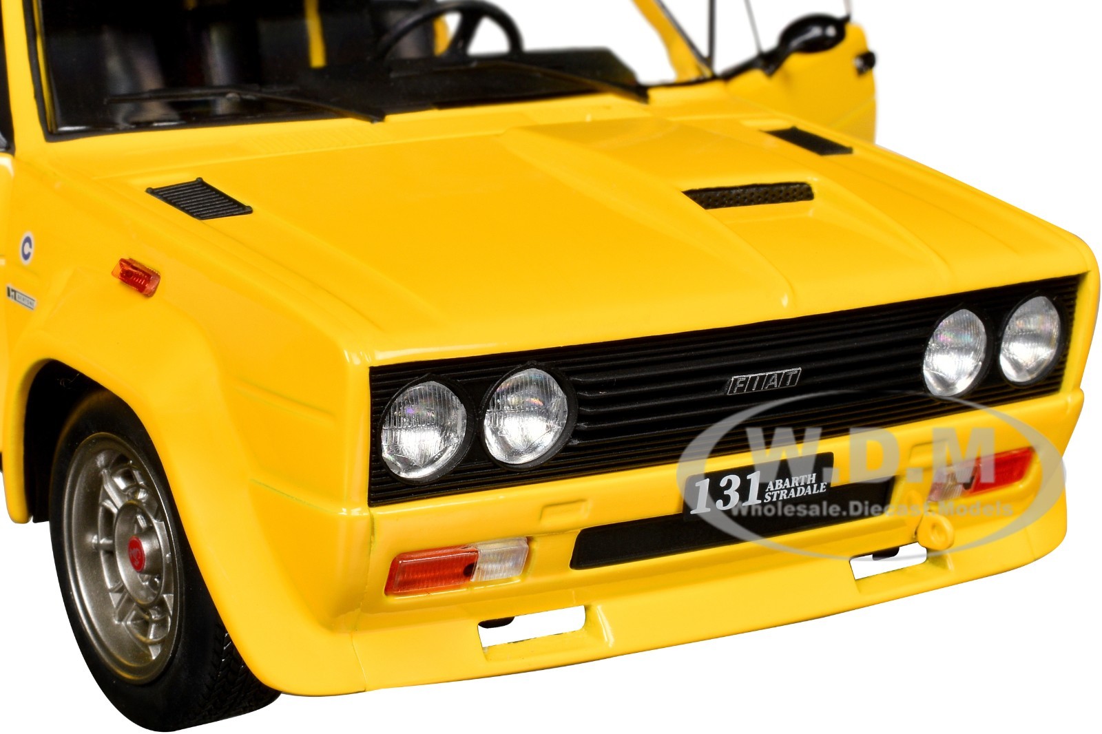 1980 FIAT 131 ABARTH YELLOW 1/18 DIECAST MODEL CAR BY SOLIDO S1806006