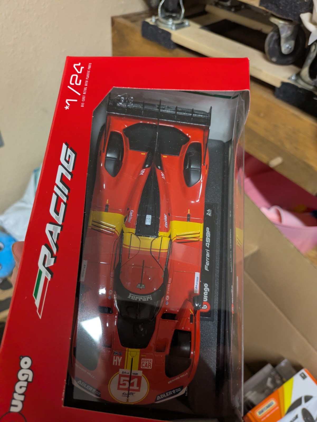 FERRARI 499P #51 WINNER “24H LE MANS” (2023) 1/24 DIECAST MODEL BY BBURAGO 26309