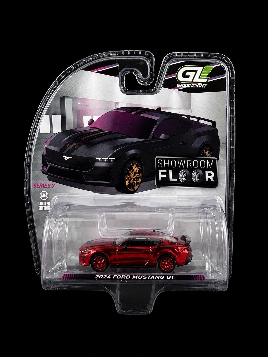 Greenlight Showroom Floor Series 7 2024 Ford Mustang GT 1:64 CHASE