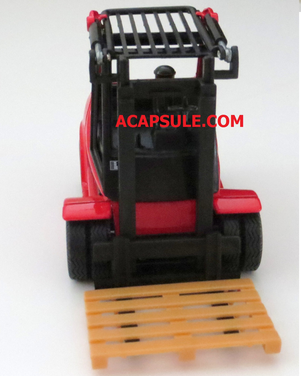 Red Diecast Forklift with Pullback Action 5.5 Inches Long