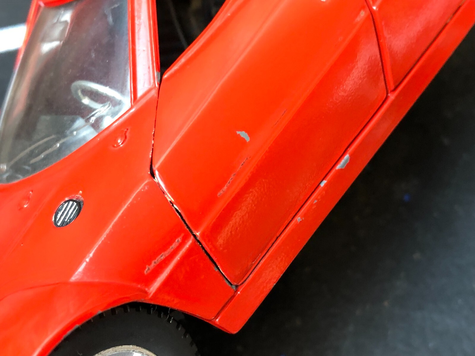 2 – Imperfect MARTOYS ITALY 1:24 Diecast RED/COPPER LANCIA STRATOS #0108 No Box