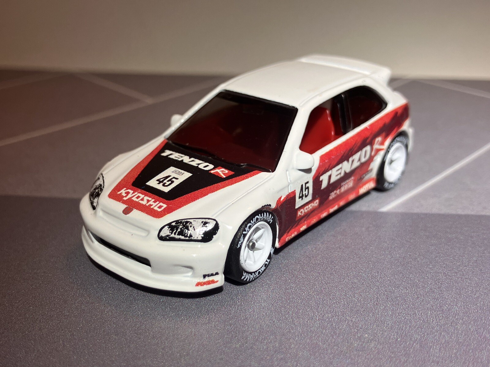 1/64 Custom Hot Wheels 1999 HONDA CIVIC TYPE R (EK9) w/real riders TENZO Custom