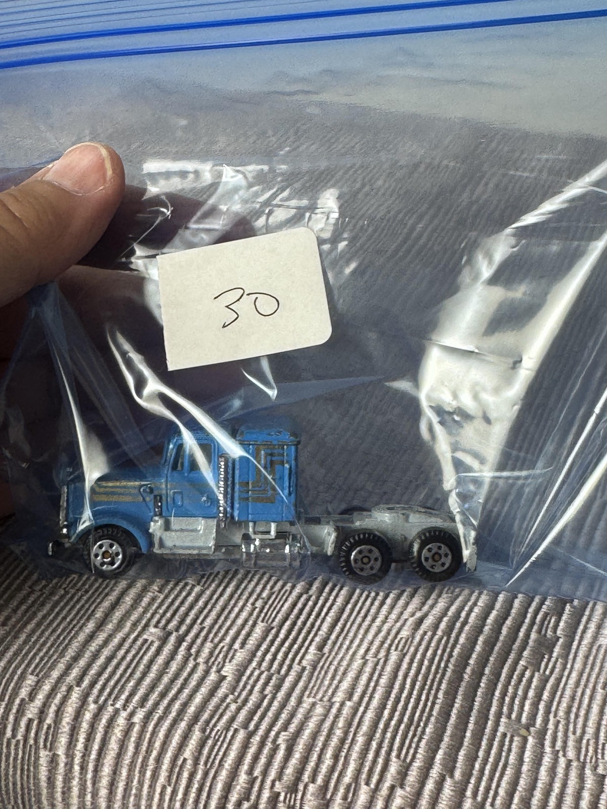 Yat Ming Blue Semi Truck Tractor Unit Small Diecast Toy Vehicle China Loose