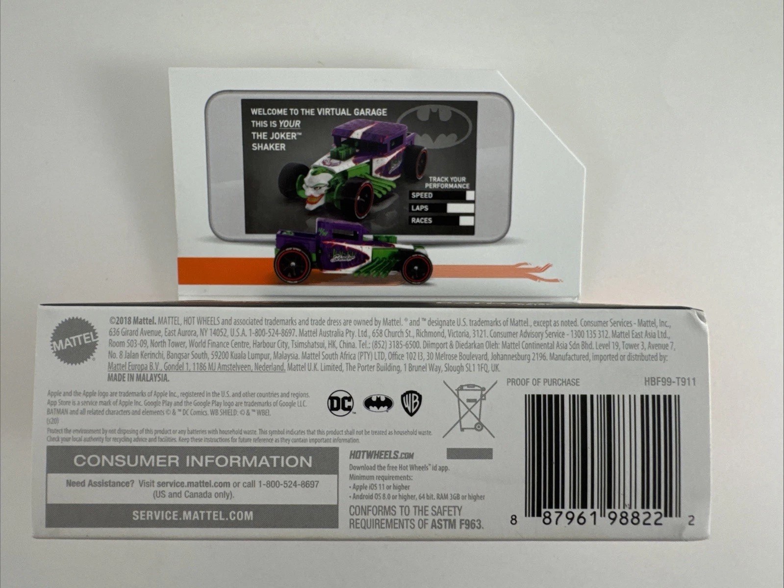 Hot Wheels ID The Joker Shaker (Batman) 4/4 – Limited Run Collectible (Series 2)
