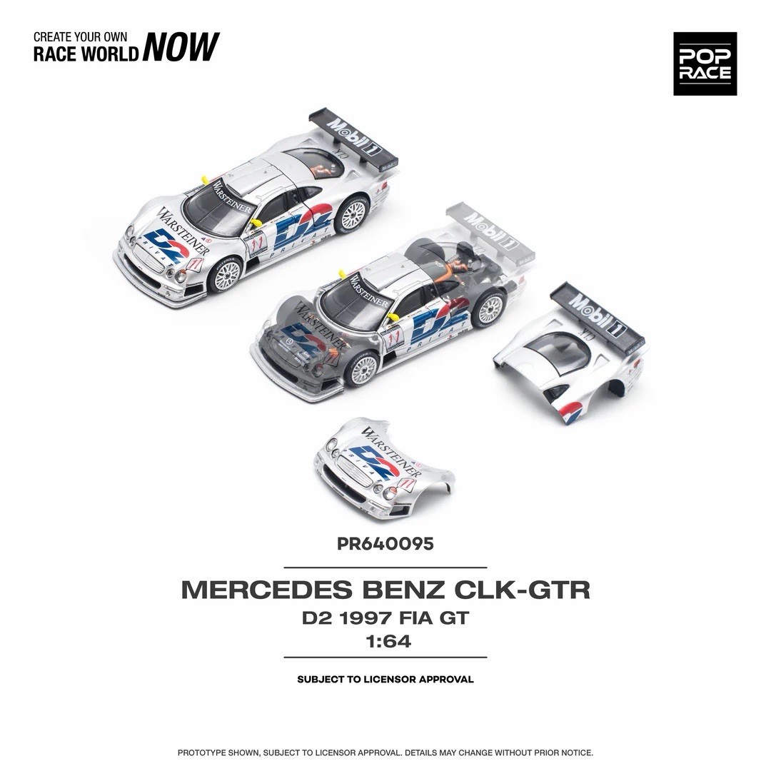 Pop Race Mercedes Benz AMG CLK GTR D2 Privat #11 1997 FIA GT 1/64 PR640095