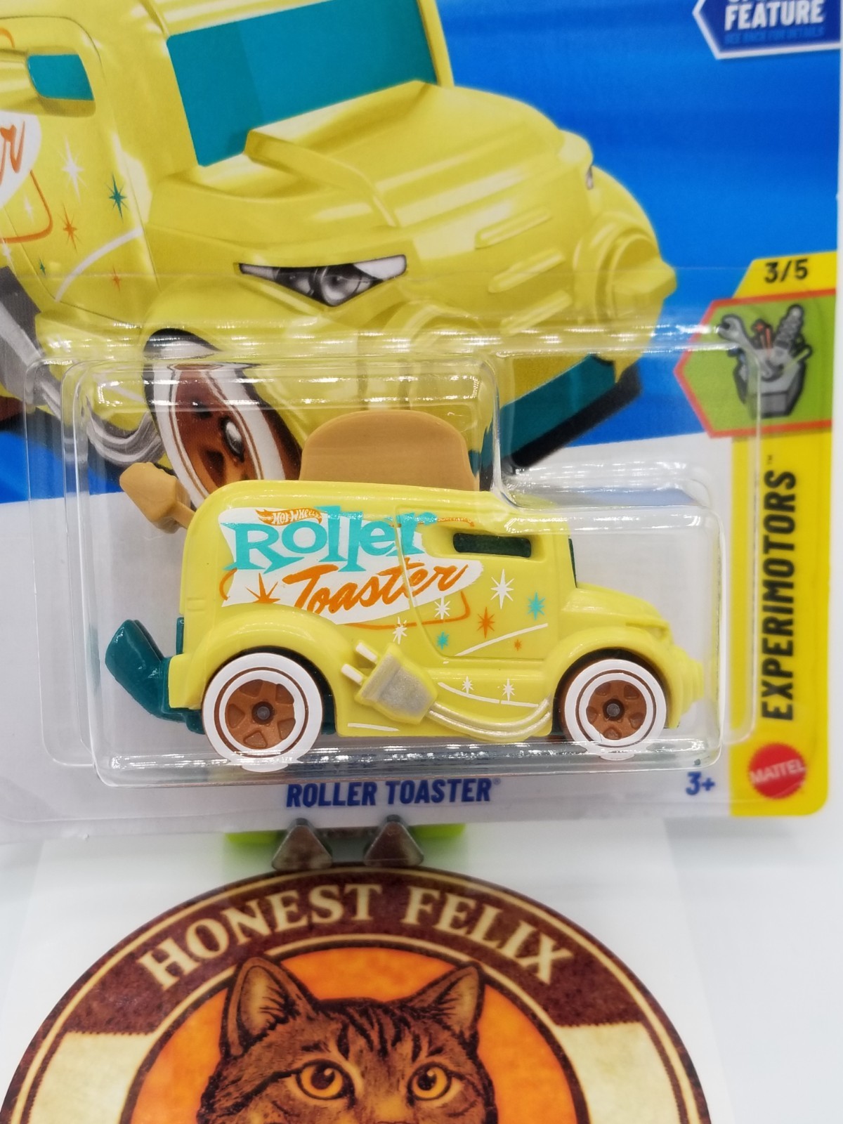 2026 Hot Wheels ROLLER TOASTER Yellow #39 Experimotors 3/5