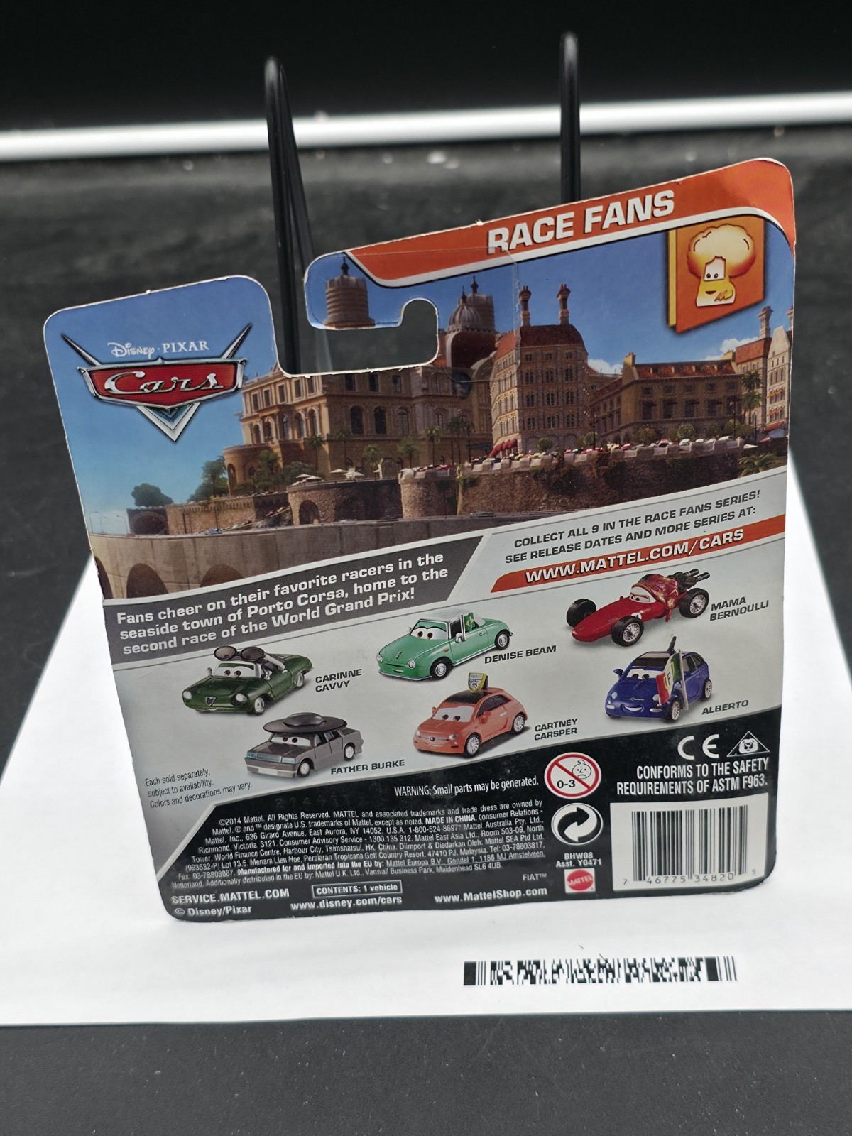 Mattel Disney Pixar Cars ALBERTO Race Fan Sealed On Card