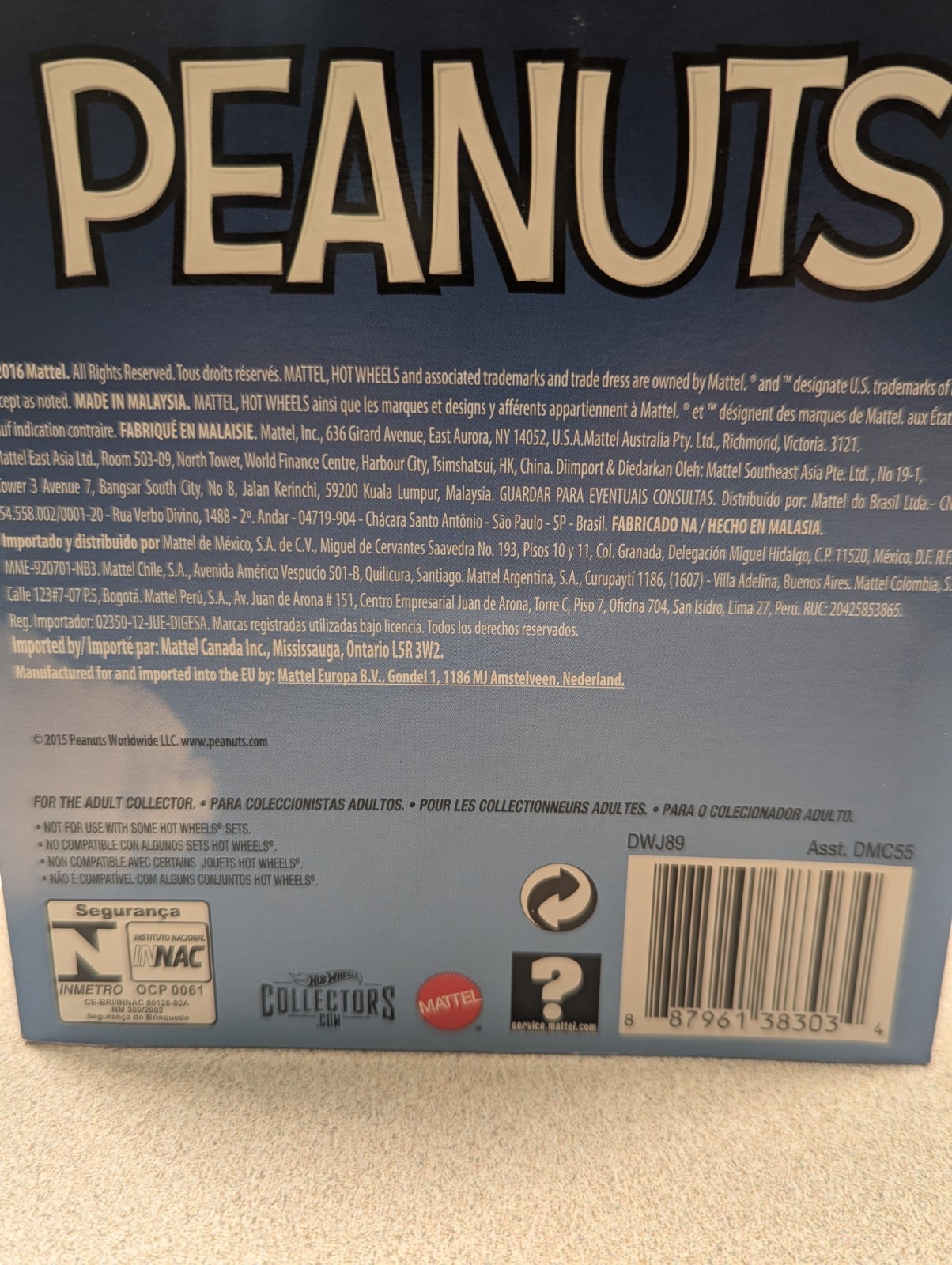 HOT WHEELS 1:64 PEANUTS REAL RIDERS SNOOPY
