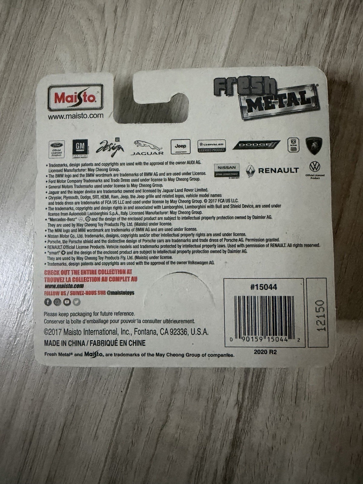 Maisto Fresh Metal Car Black Diecast 2020 Unopened Box 3-4 Years Boys & Girls