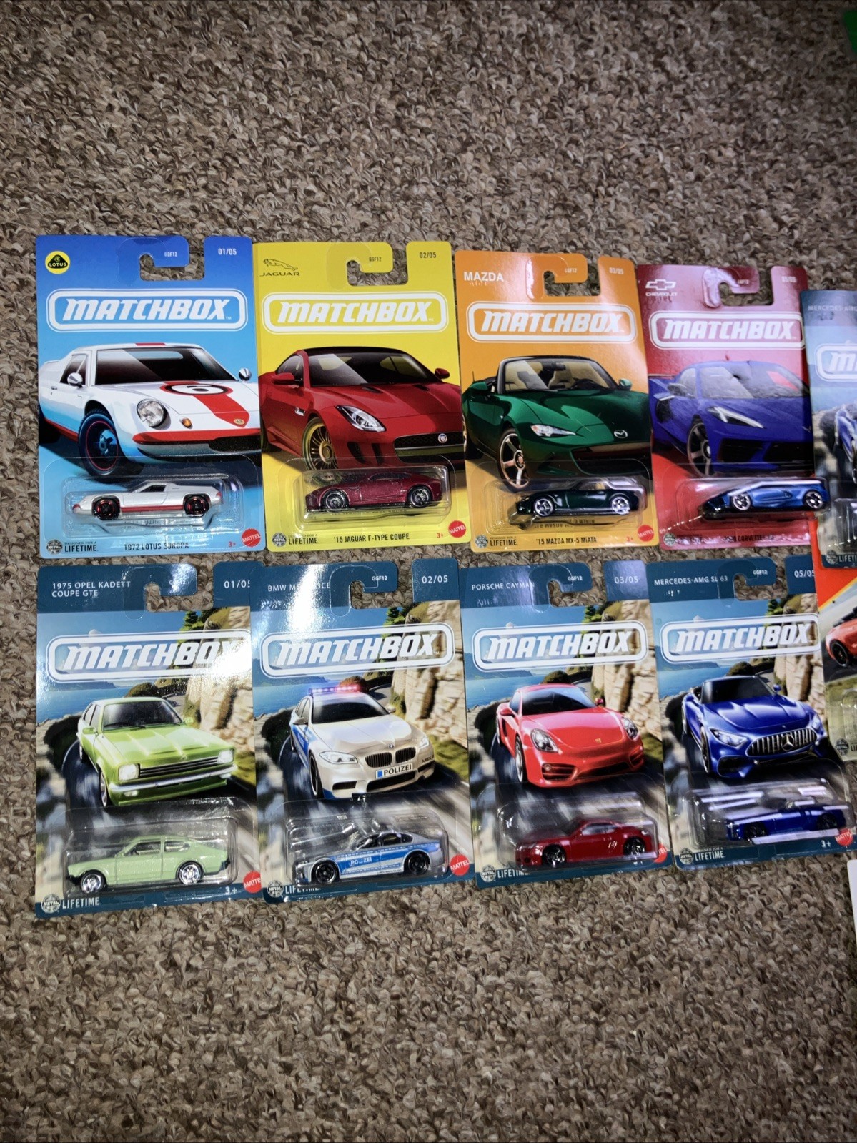 Matchbox Sport Cars Set European Set Of 8 Cars Lotus Jaguar Mazda Chevy 2025