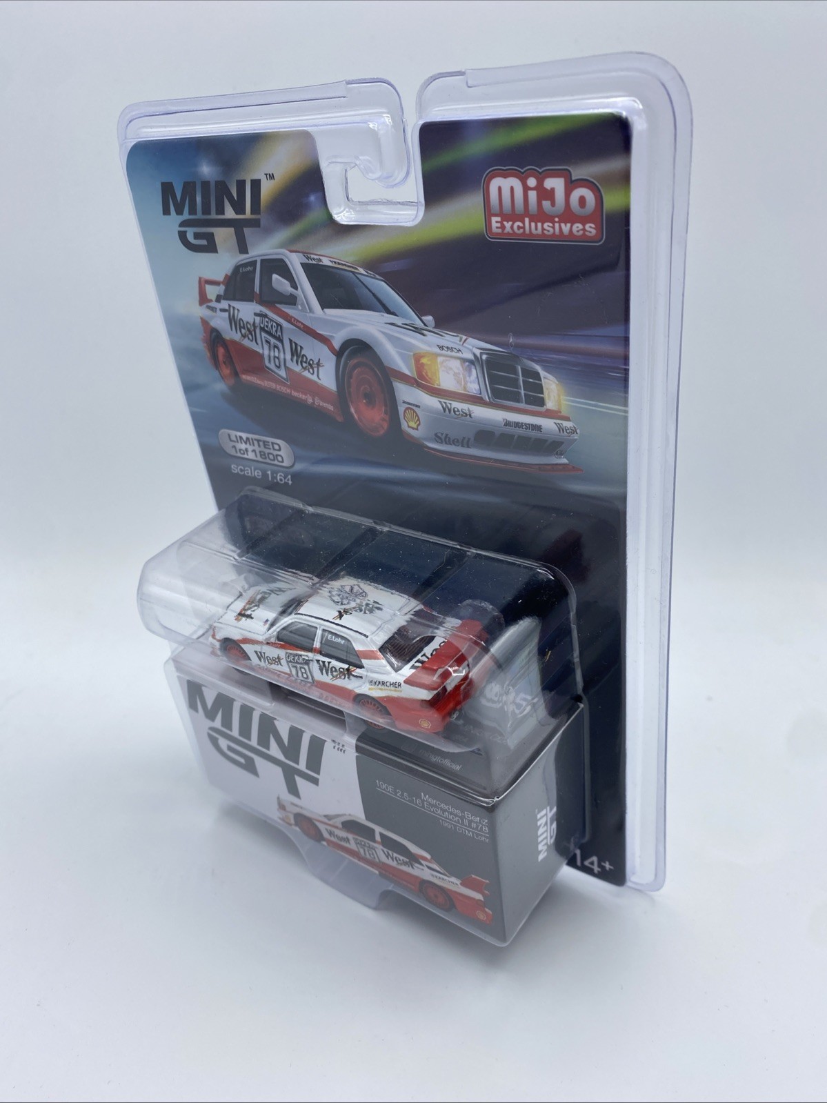 MiniGT Mercedes Benz 190E 2.5-16 Evolution 1:64 Model – True Scale Miniatures
