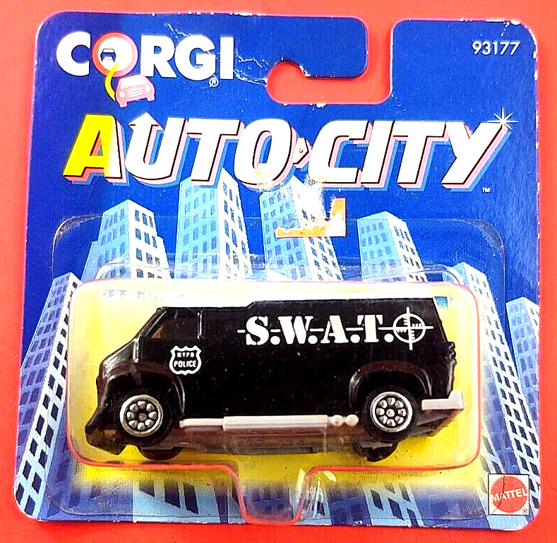 TEAM RACING HOT ROD N.Y.P.D. CUSTOM S.W.A.T VAN AUTO CITY CORGI VINTAGE PD