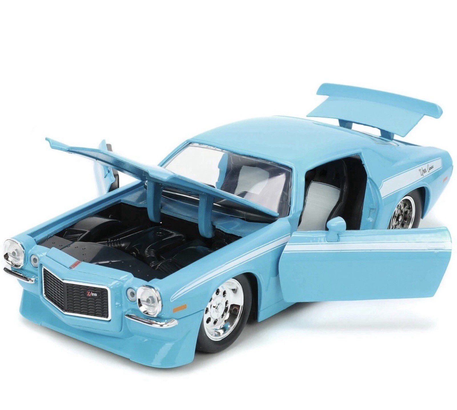 1971 CHEVROLET CAMARO Z/28 LIGHT BLUE 1/24 DIECAST MODEL CAR JADA 34201
