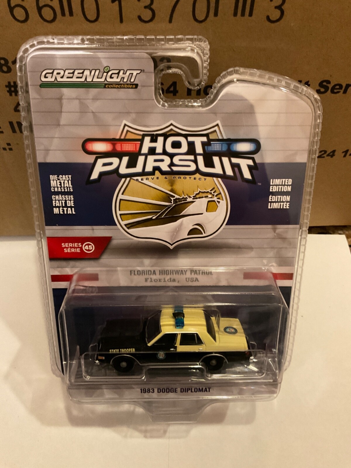 Greenlight Hot Pursuit 1983 Dodge Diplomat Florida State Highway Patrol