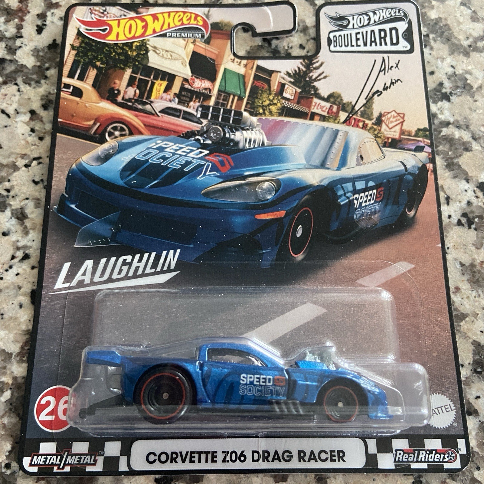 Hot Wheels 2021 Premium Boulevard #26 Corvette Z06 Drag Racer “Laughlin”