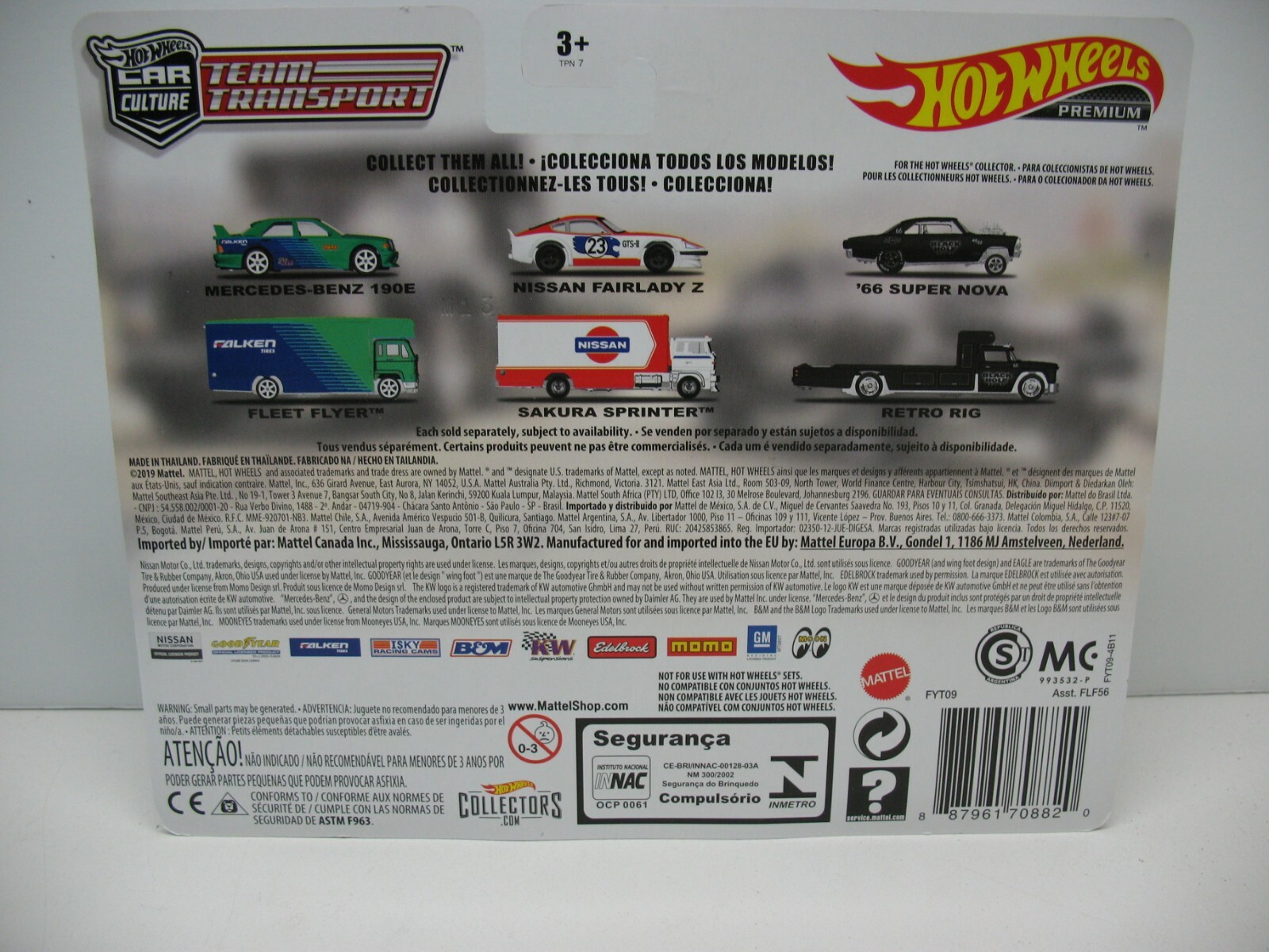 HOT WHEELS 2019 TEAM TRANSPORT CAR CULTURE ’66 SUPER NOVA RETRO RIG CASE D
