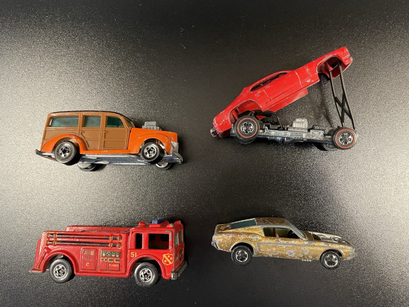 Hot Wheels Redline Lot (4) Custom Mustang, Mongoose Vintage Originals