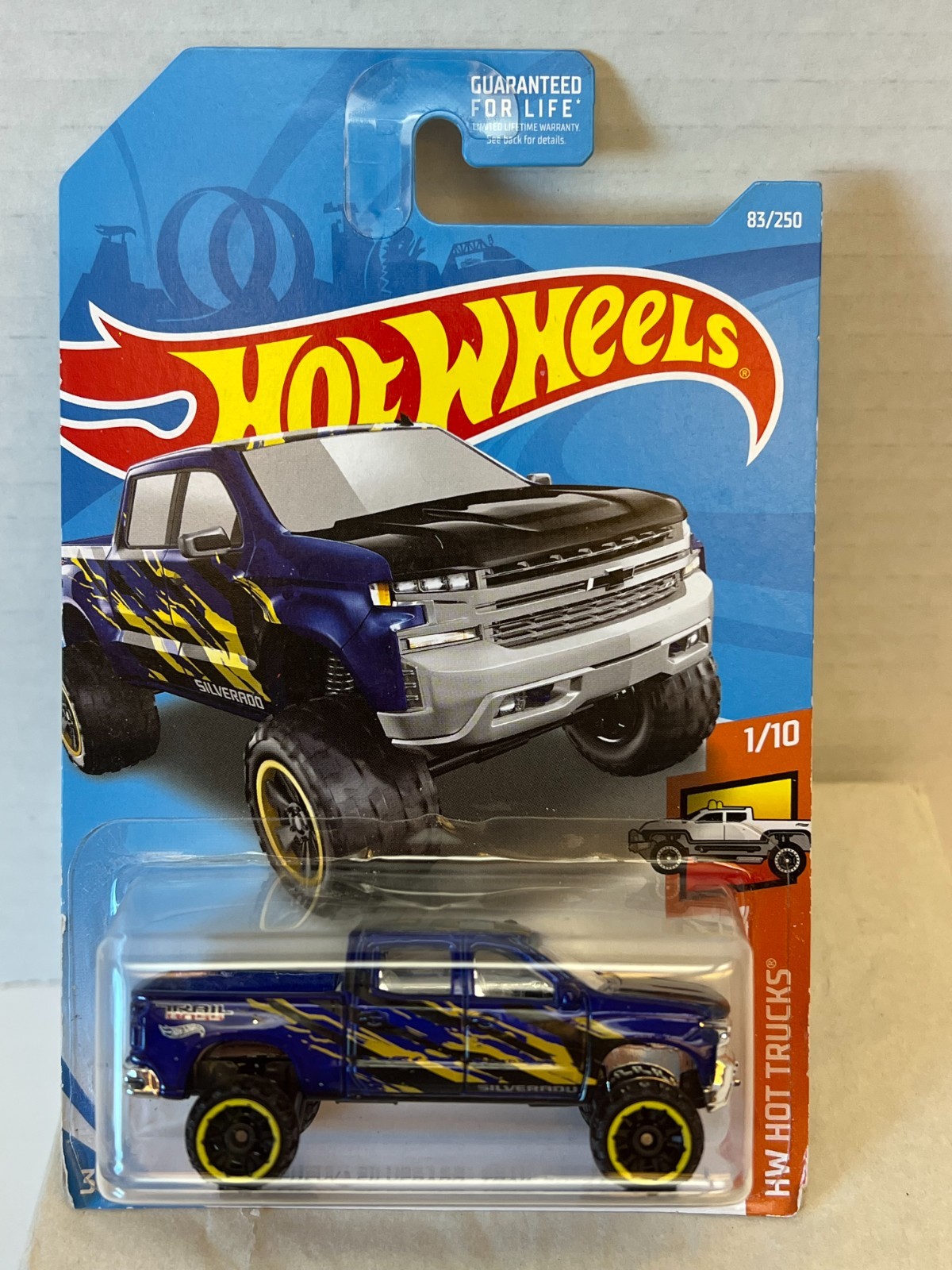 NIP 2019 Hot Wheels ’19 Chevy Silverado Trail Boss LT 83/250 Blue HW Hot Trucks