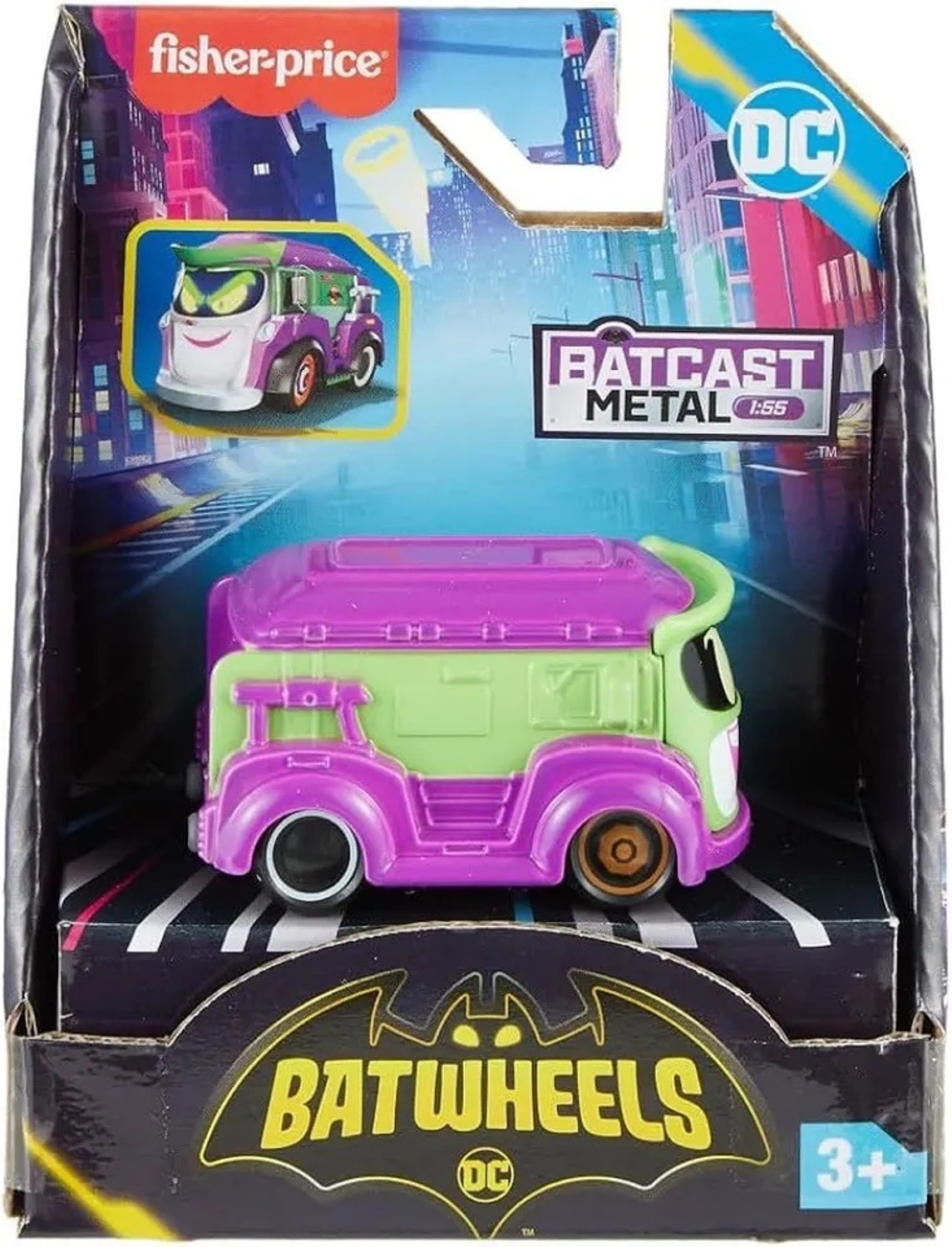 BATWHEELS BATCAST METAL 1:55 SCALE ASST. HML12 ASSORT FISHER-PRICE BATMAN TOY DC