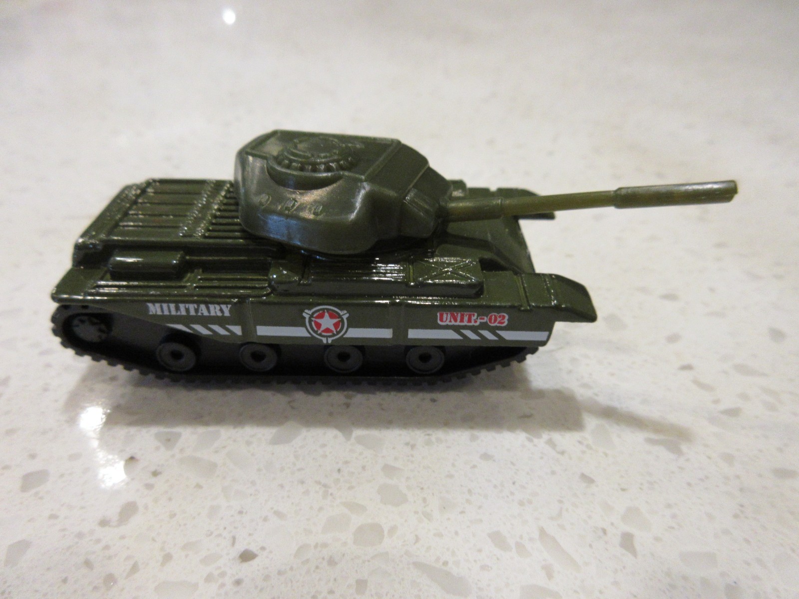 Turbo Wheels Military Action Vehicle Army Tank OD Green Diecast 1:64 Toy Car