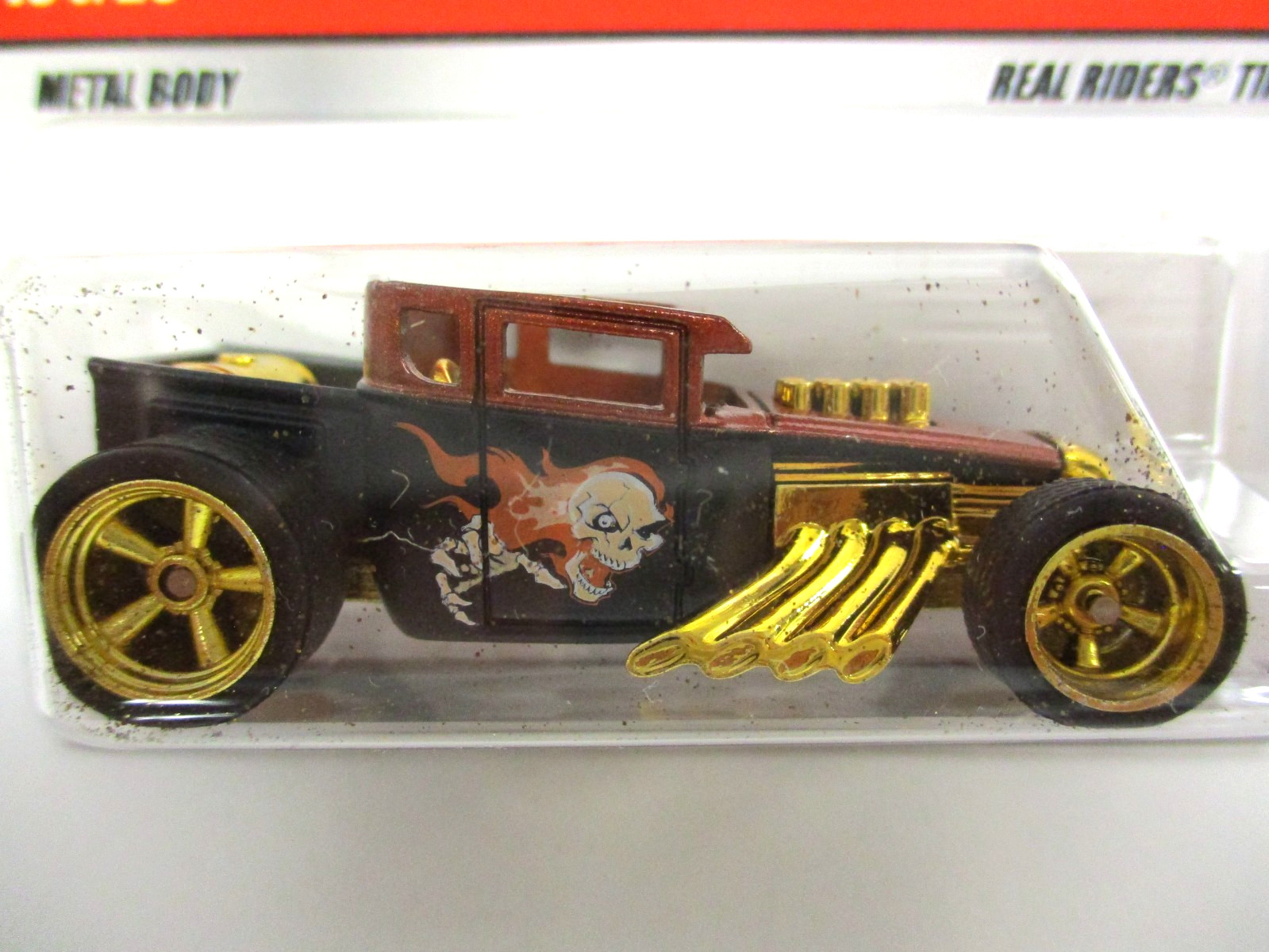 HOT WHEELS – LARRY’S GARAGE – BONE SHAKER CUSTOM RAT ROD PICKUP – REAL RIDERS