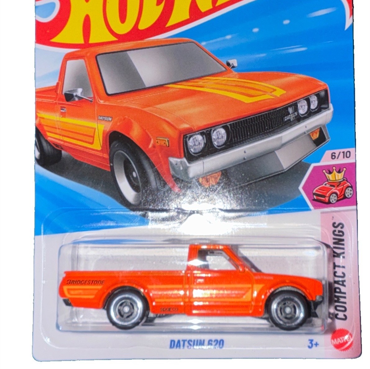 Hot Wheels Datsun 620 Compact Kings 1:64 Orange Diecast Pickup Truck Unopened