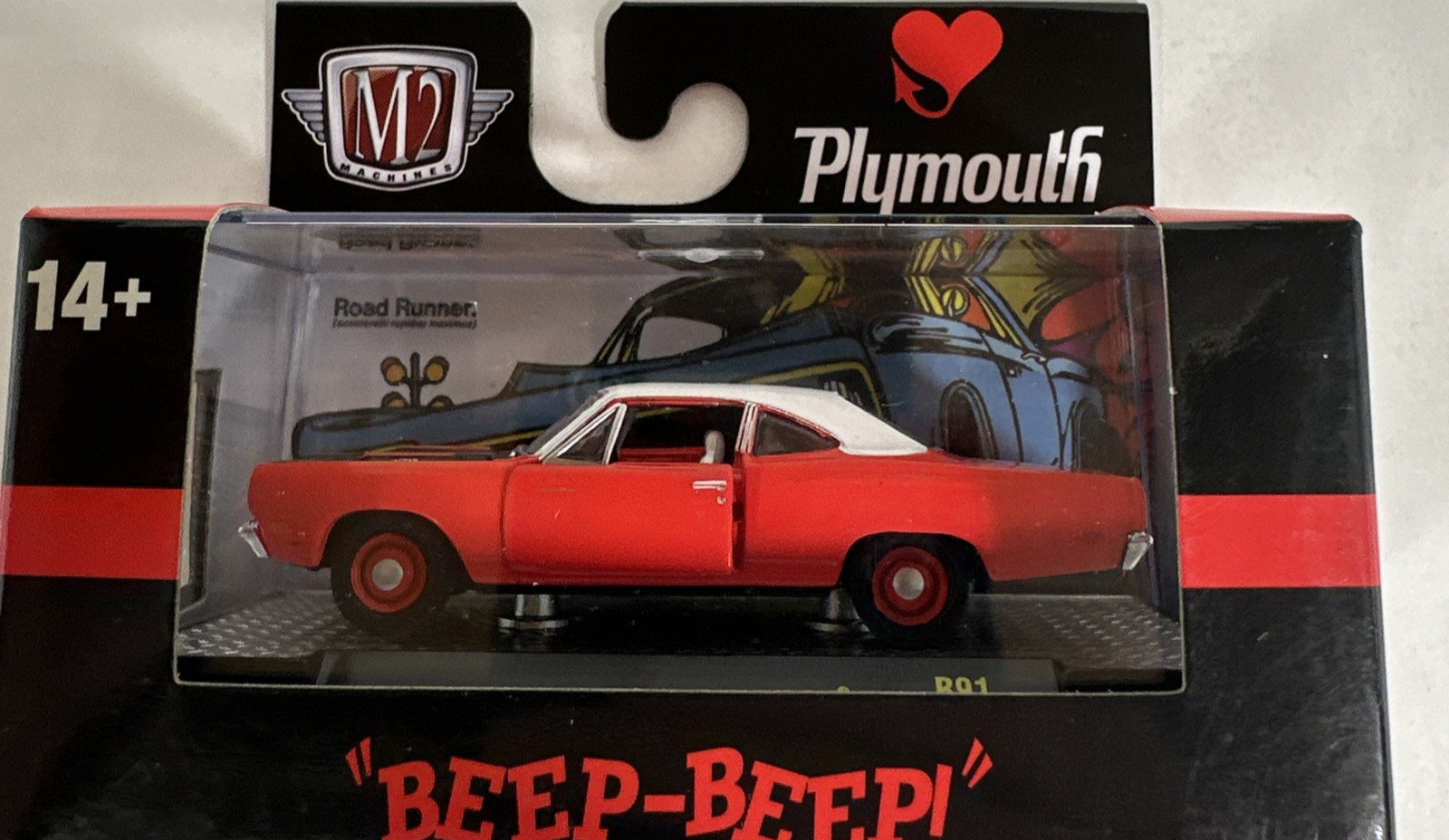 1969 Plymouth Road Runner HEMI Red/Black M2 Machines R91 25-35 New in Package