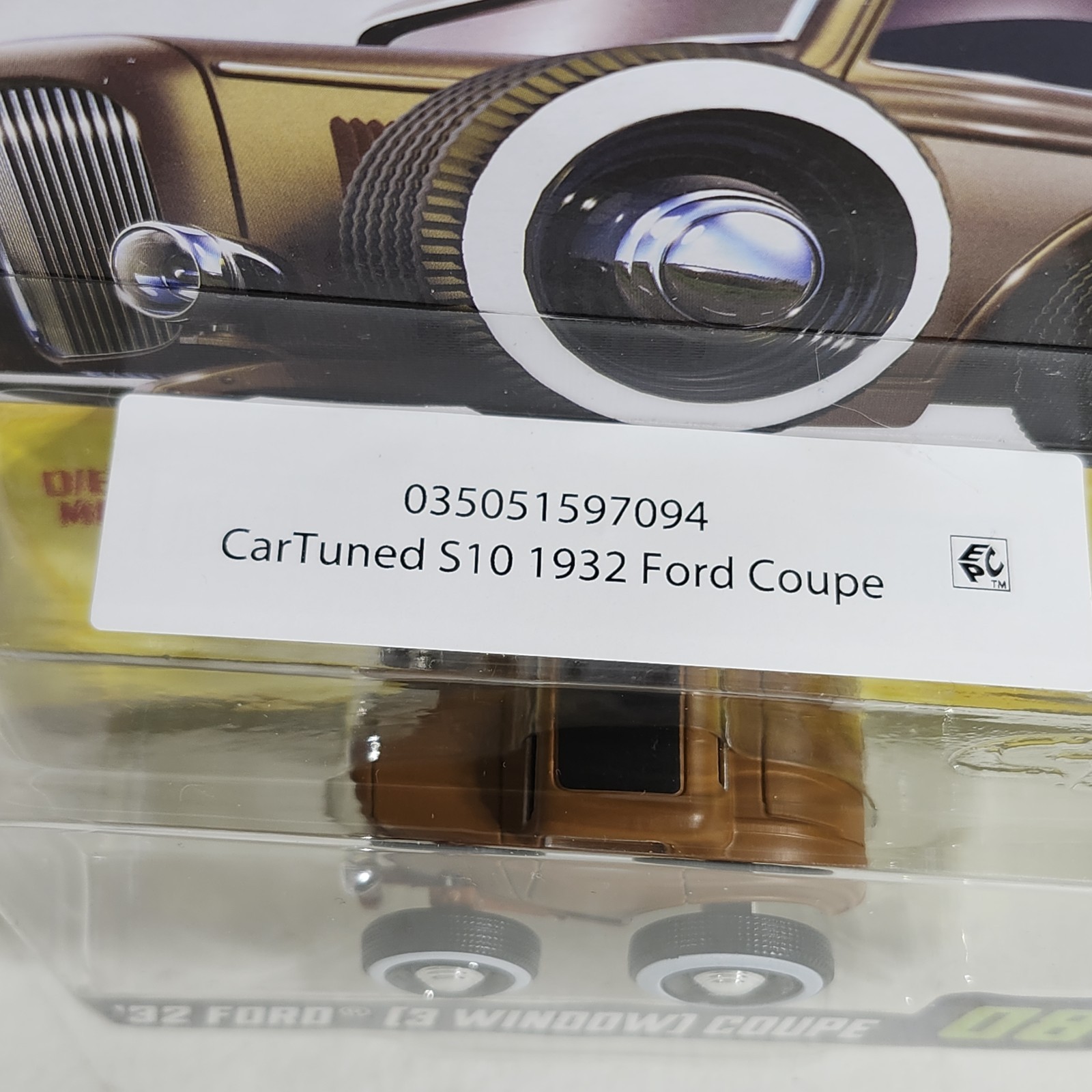 2026 Car Tuned Series 10 Hot Rod ‘32 Ford (3 Window) Coupe Brown 1/64 Toy NEW