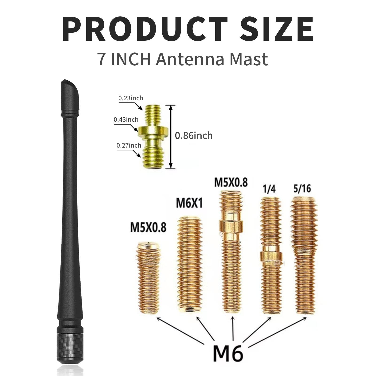 POSAID 13inch Antenna for Ford F150 2009-2023 Fexible Rubber Pickup Truck Ant…