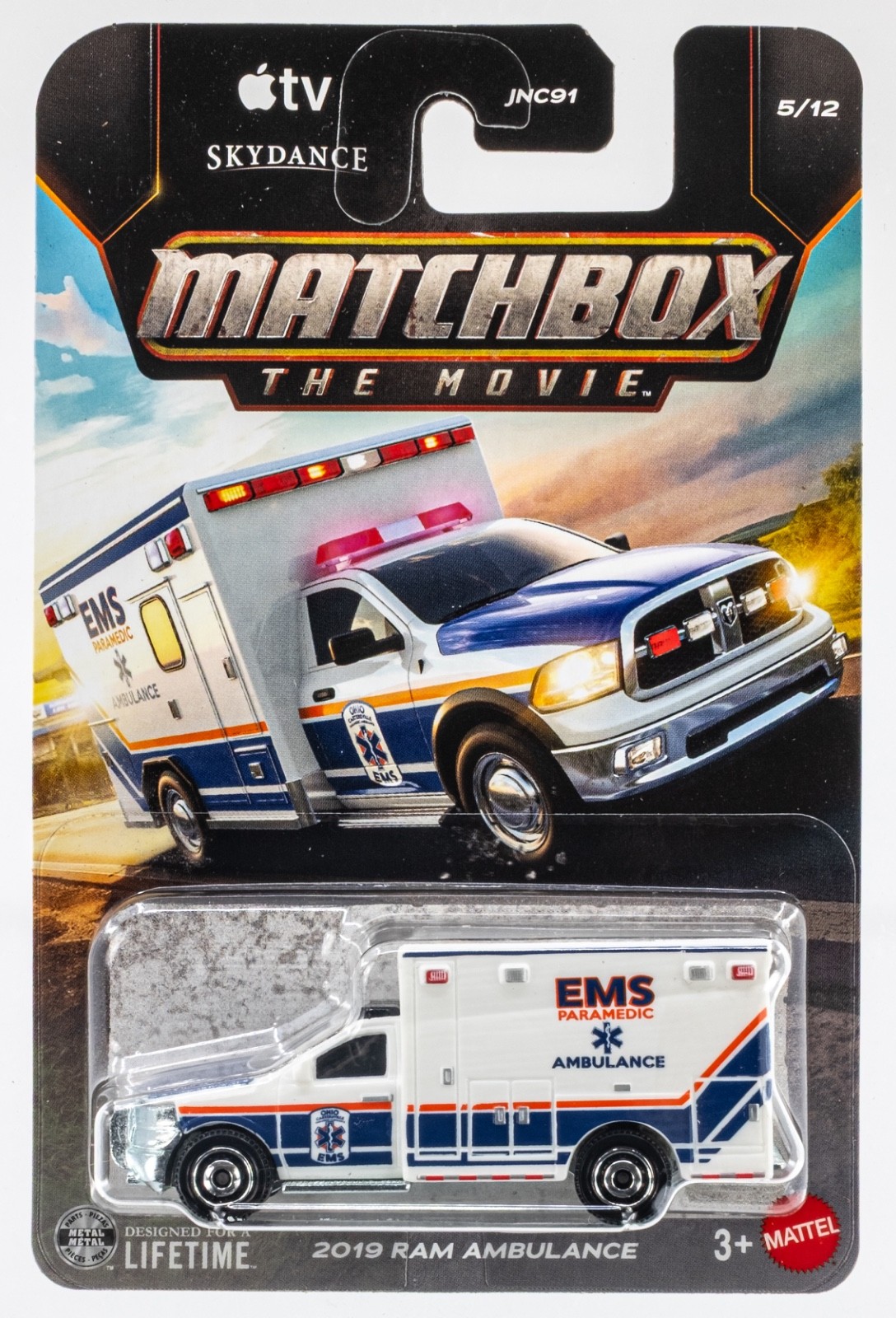 2026 Matchbox The Movie #5 2019 Ram Ambulance WHITE | EMS PARAMEDIC | FSC