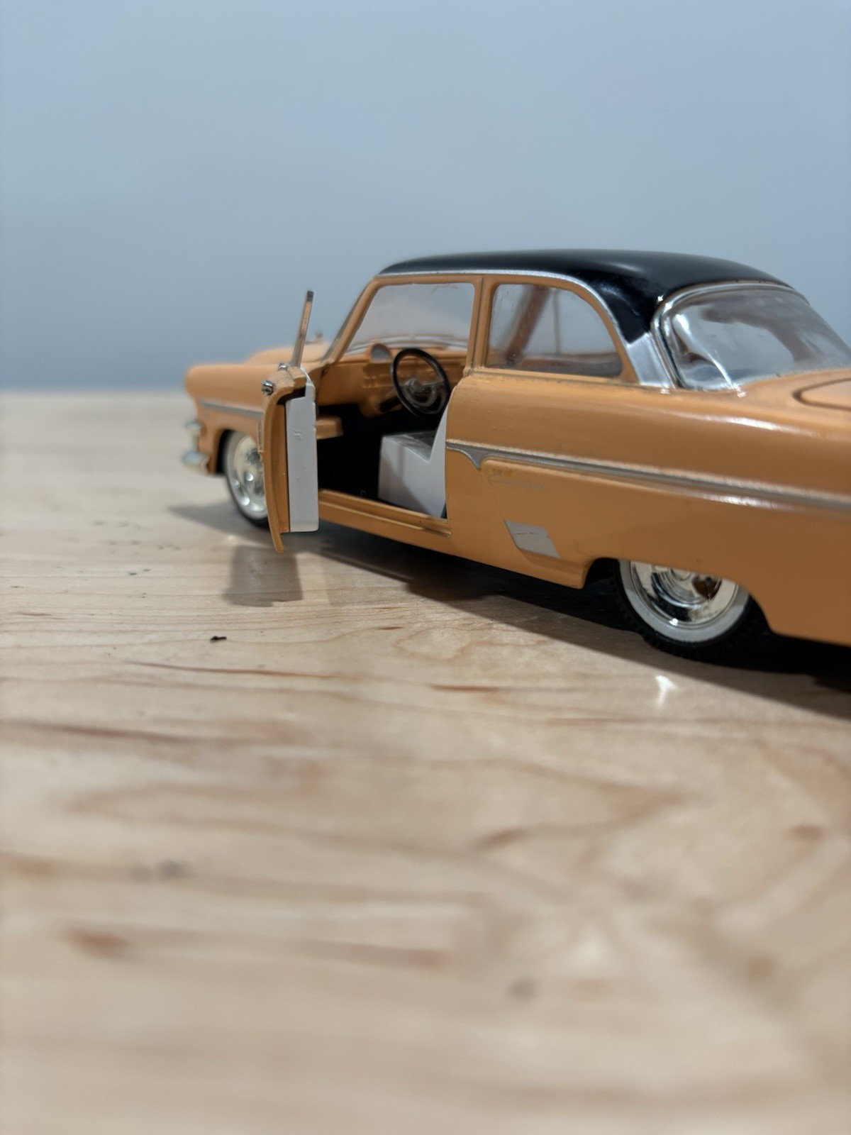 ARKO PRODUCTS 1954 Ford Customline Diecast Car Tan/Black Roof, Opening Doors