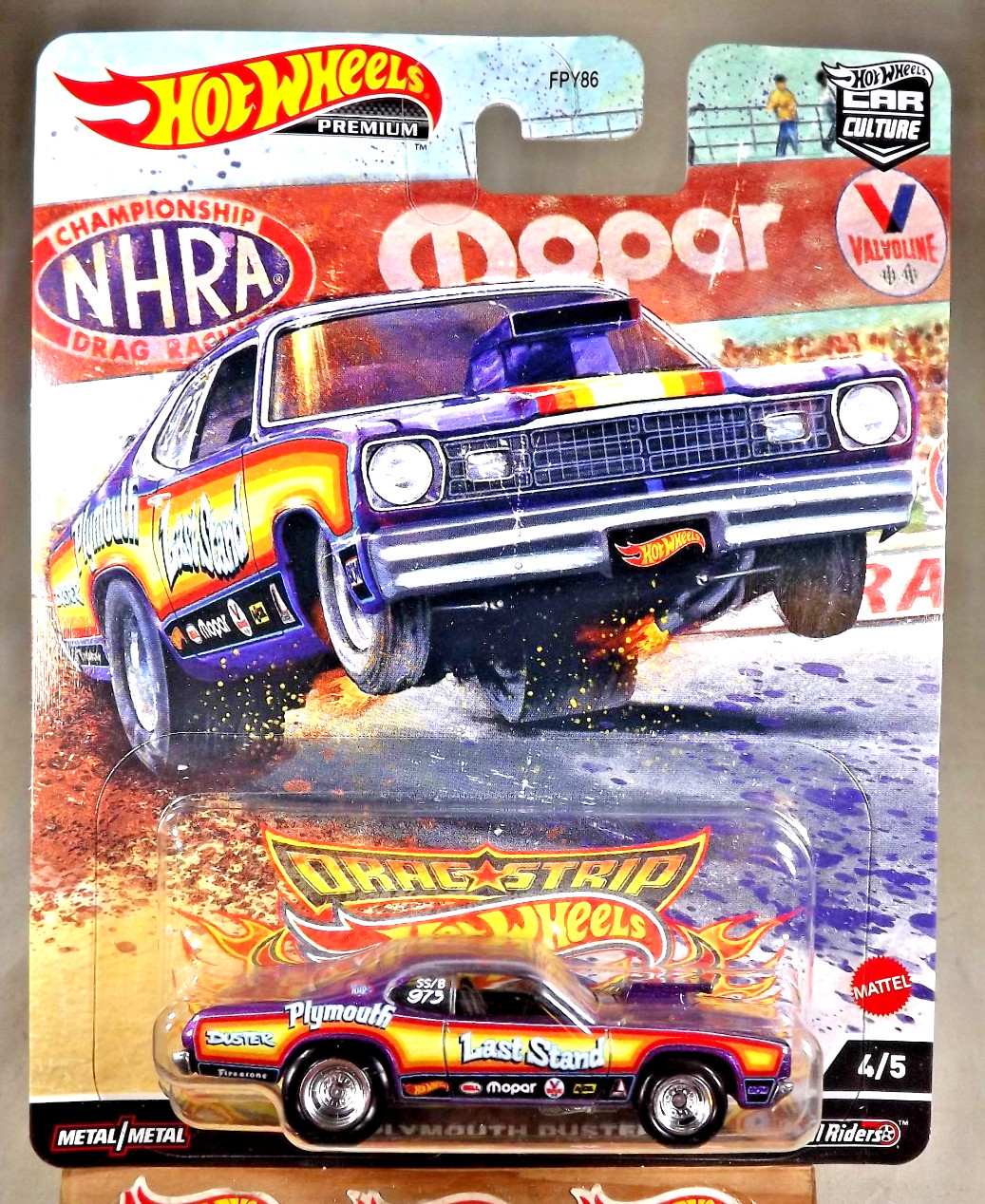 2023 Hot Wheels Car Culture Drag Strip Demons 4/5 ’73 PLYMOUTH DUSTER Purple wRR