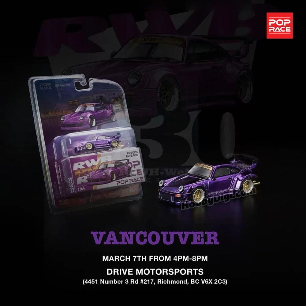 POPRACE 1/64 RWB 930 Purple Chrome – Vancouver 2026 Edition