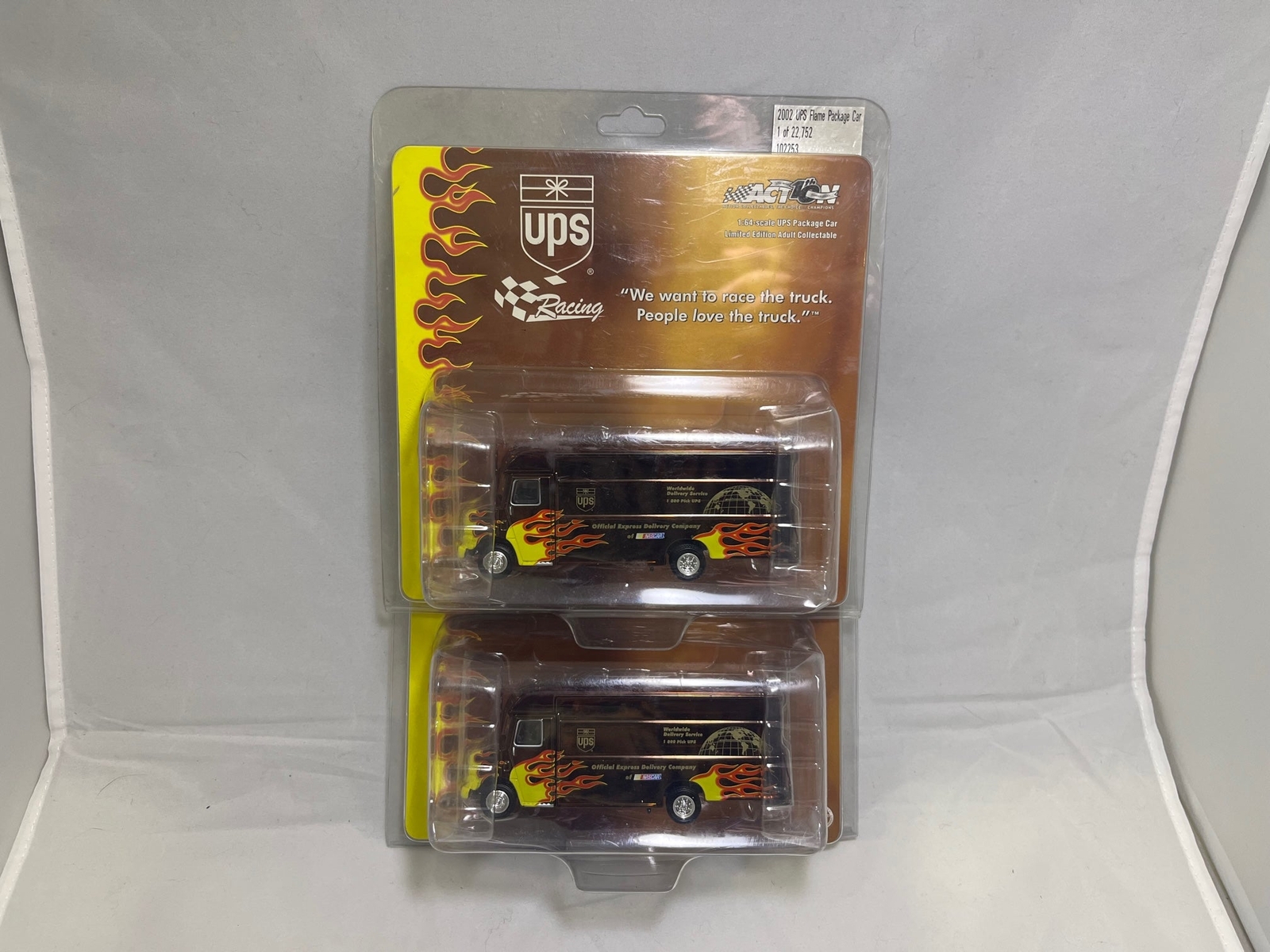 # 01061 – 1:64 Action Collectibles UPS Flame Package Car – 2 Pcs.