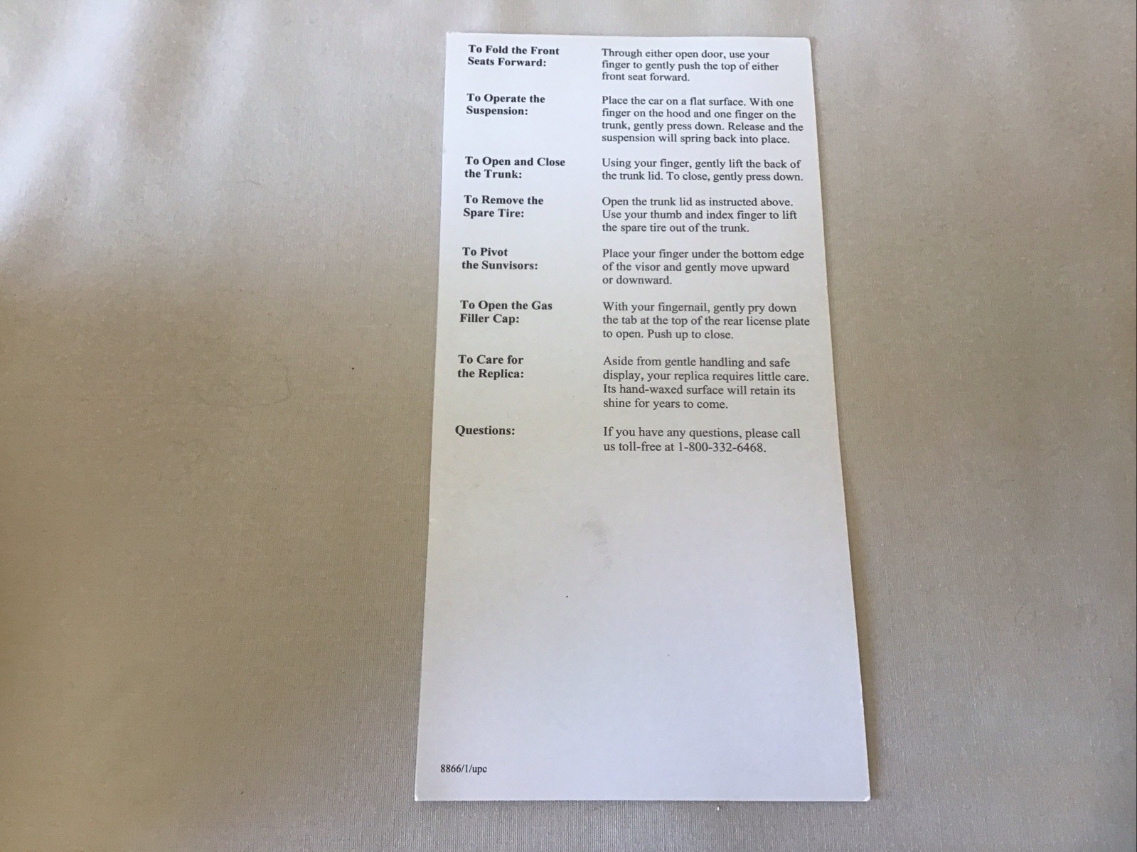 Danbury Mint 1959 Chevrolet Impala Sport Coupe L.E. Title Paperwork Only 1:24