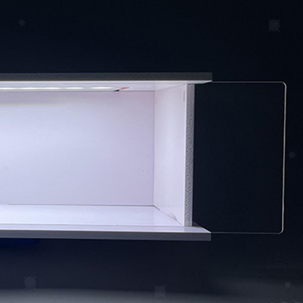 Garage Display Case with LED Backdrop Acrylic Cover Display Case for Figures for