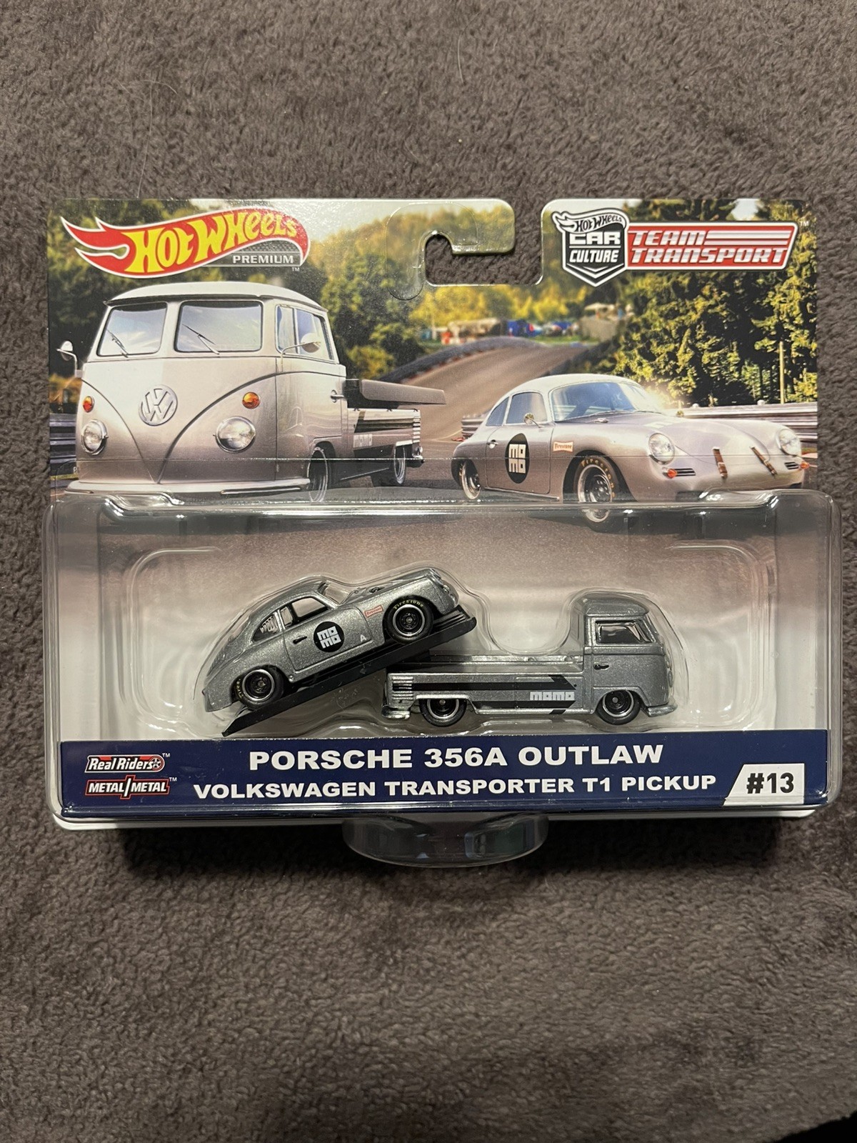 Hot Wheels Premium Team Transport Porsche 356A Outlaw w/ VW T1 Pickup #13 NEW