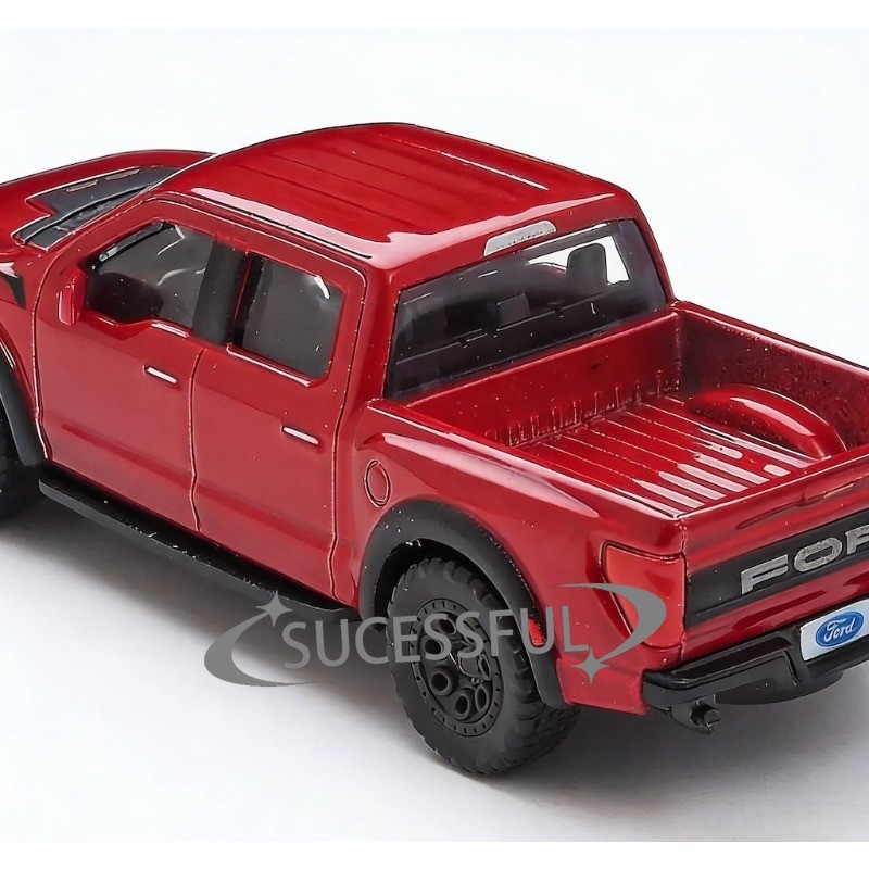 Bburago 1:64 Red 2024 Ford F-150 Raptor Pickup Truck Diecast Model