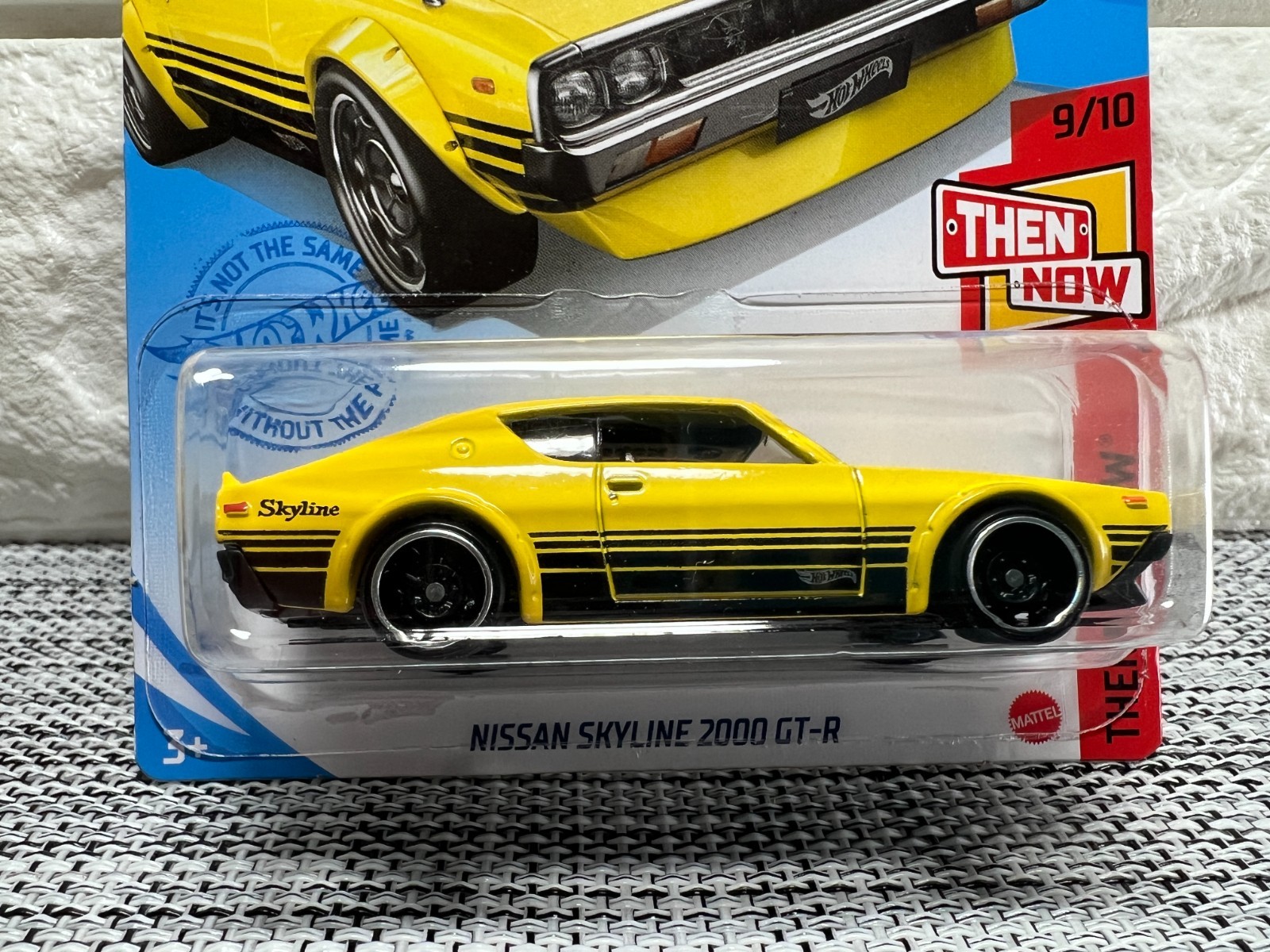 Hot Wheels Then And Now 9/10 Nissan Skyline 2000 GT-R 180/250 Yellow