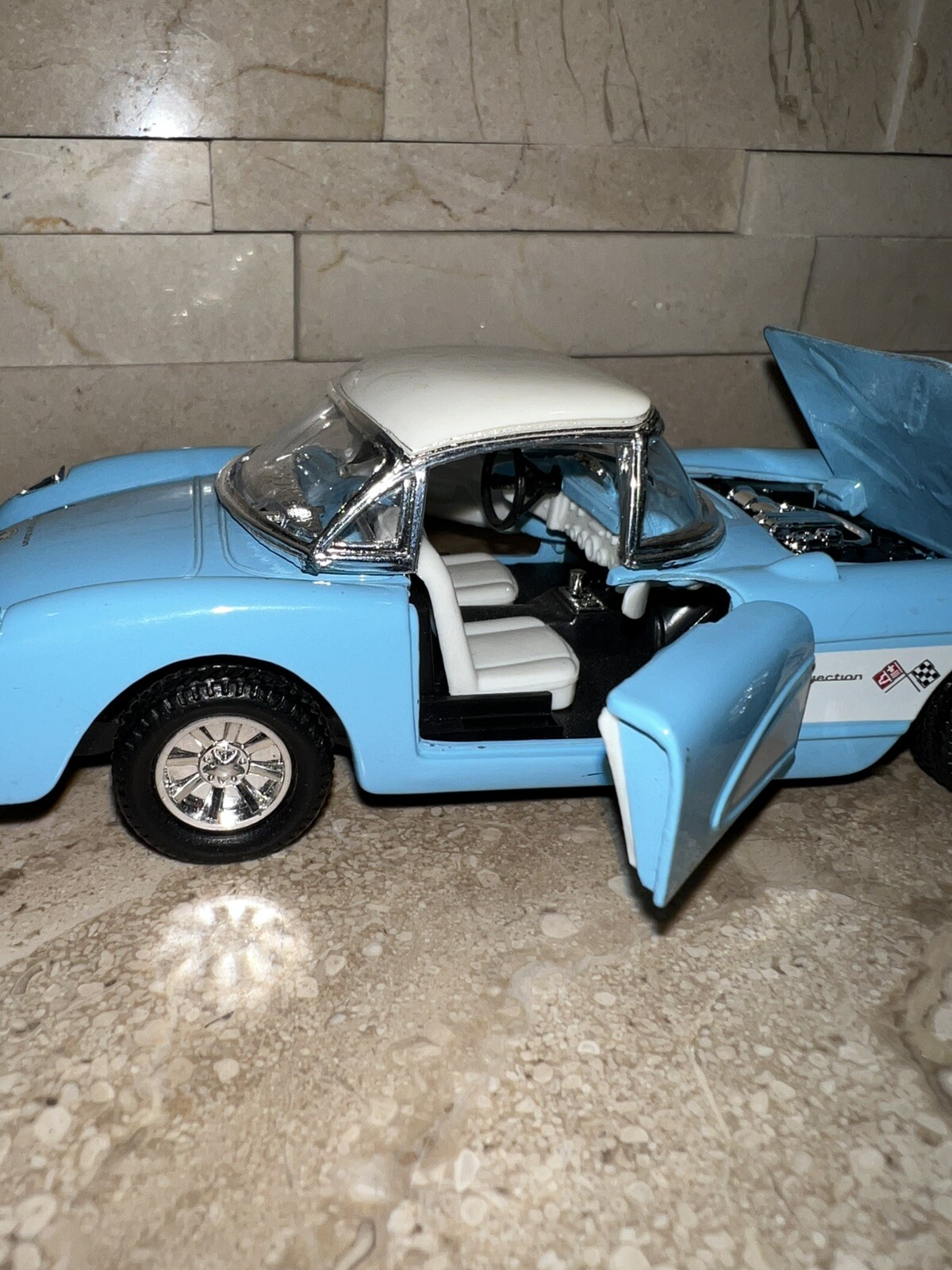 1957 Chevy Corvette Light Blue/White 5.5″