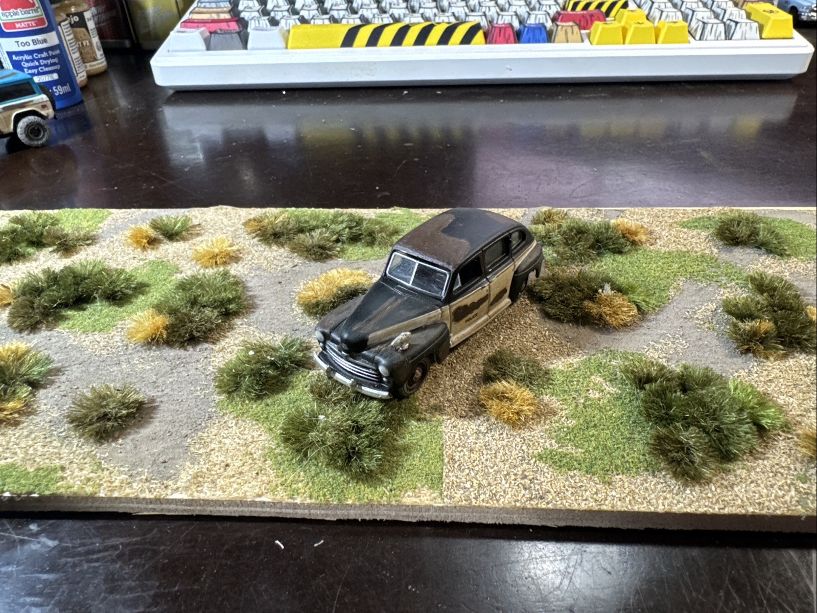 1947 Ford Sedan Police Car. Weathered Rusted Junkyard Barn Find.