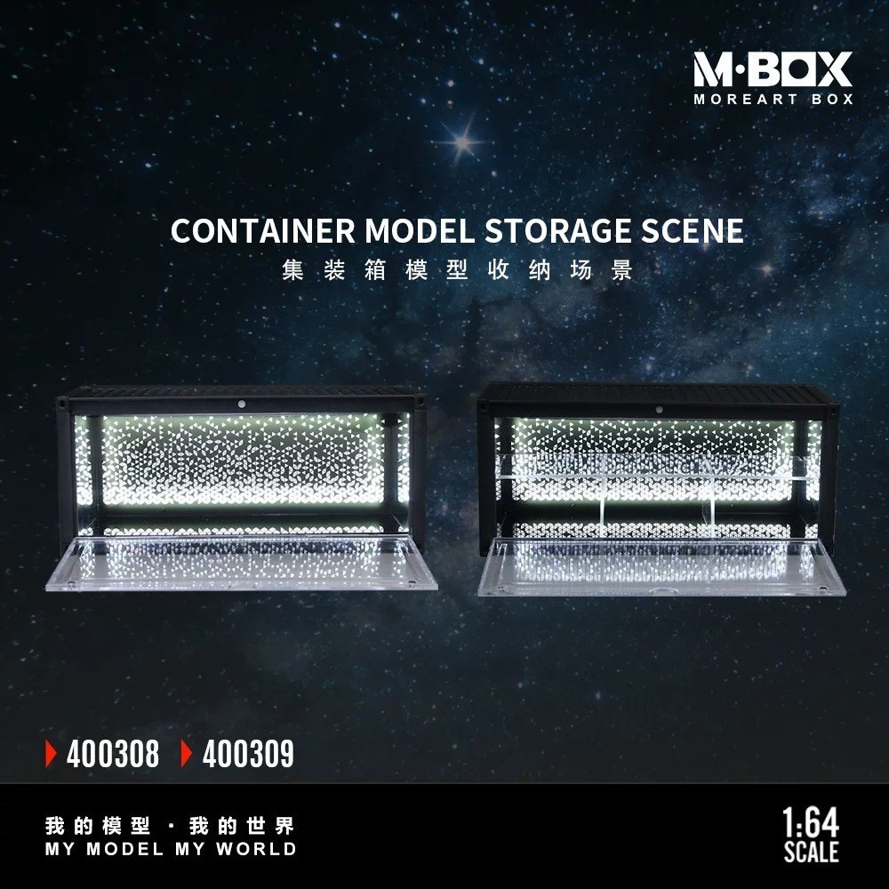 Diorama 1/64 Parking Lot Model LED Lighting Container Garage Building Model US