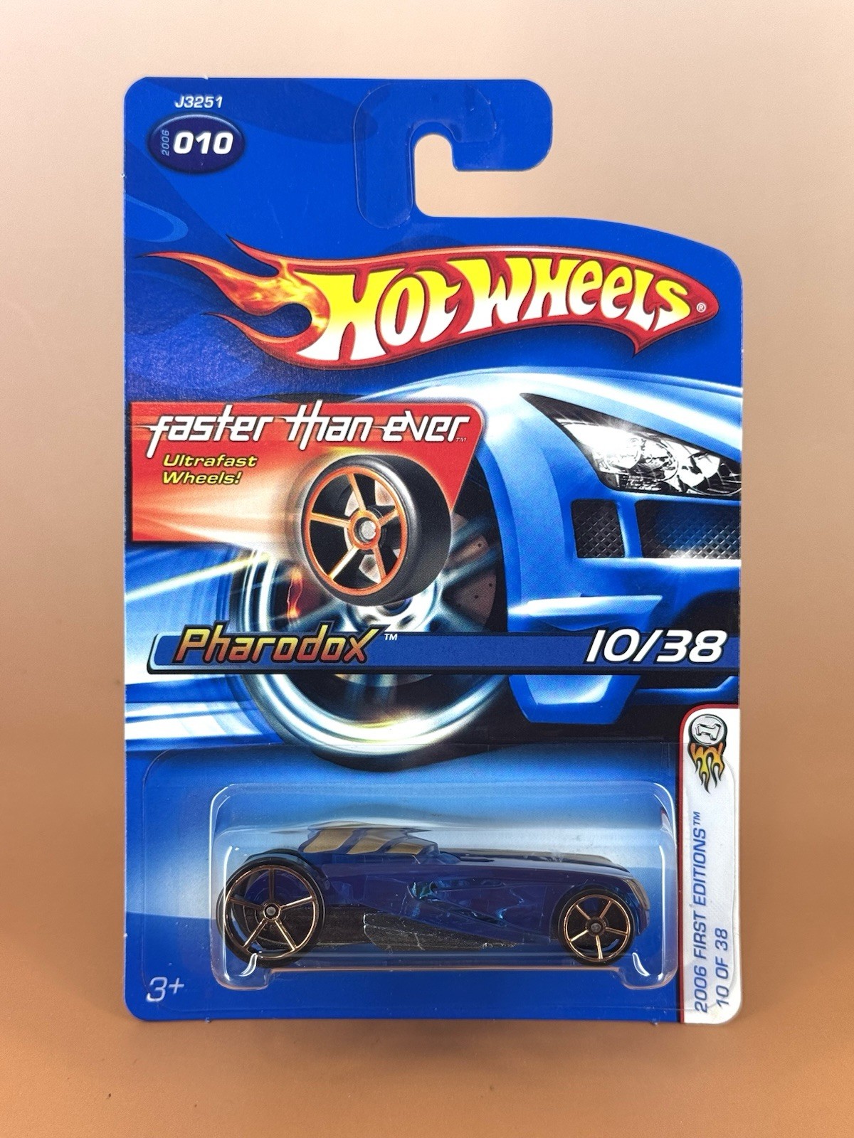 Hot Wheels 2006 First Editions PHARODOX Blue (lot of 2) w/FTE & o5g wheels 10/38