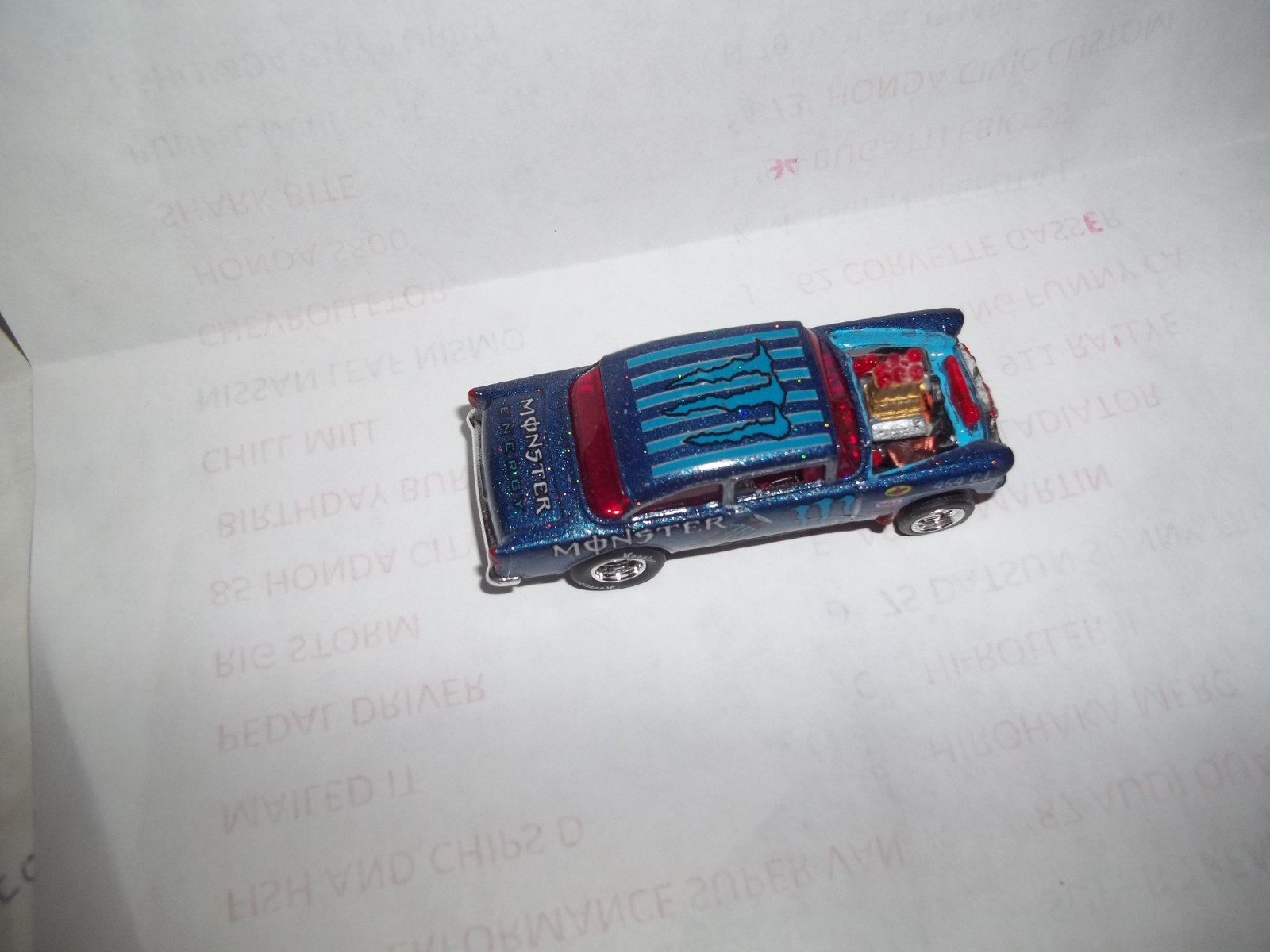 Hot Wheels 2022 ’55 CHEVY GASSER Super KUSTOM Treasure MONSTER ENERGY