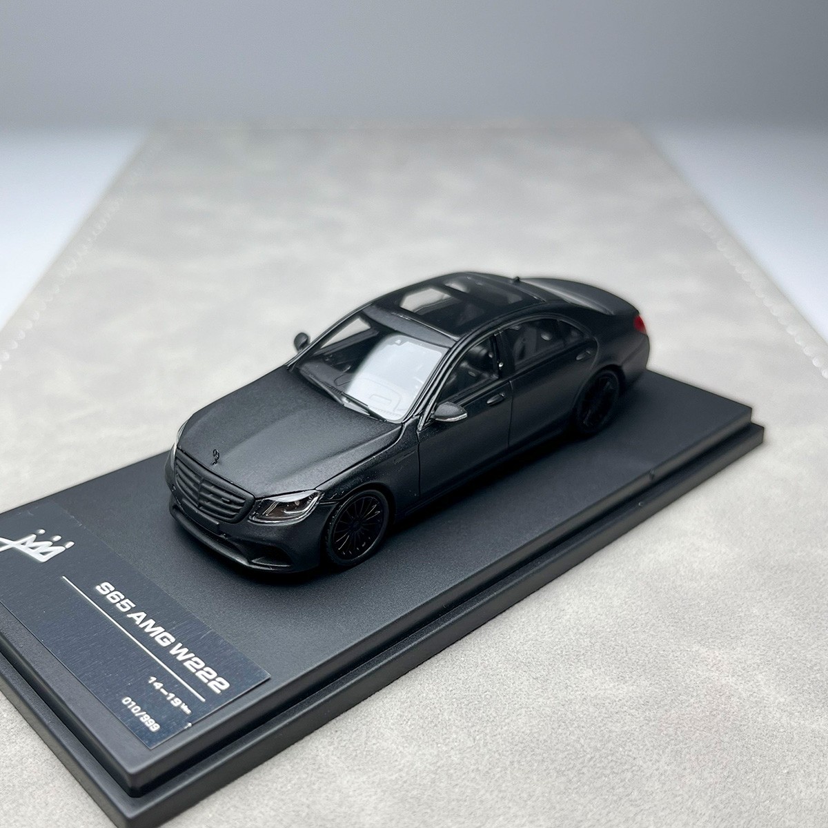 King 1:64 Matte Black AMG S65 W222 Luxury Sports Model Diecast Metal Car New