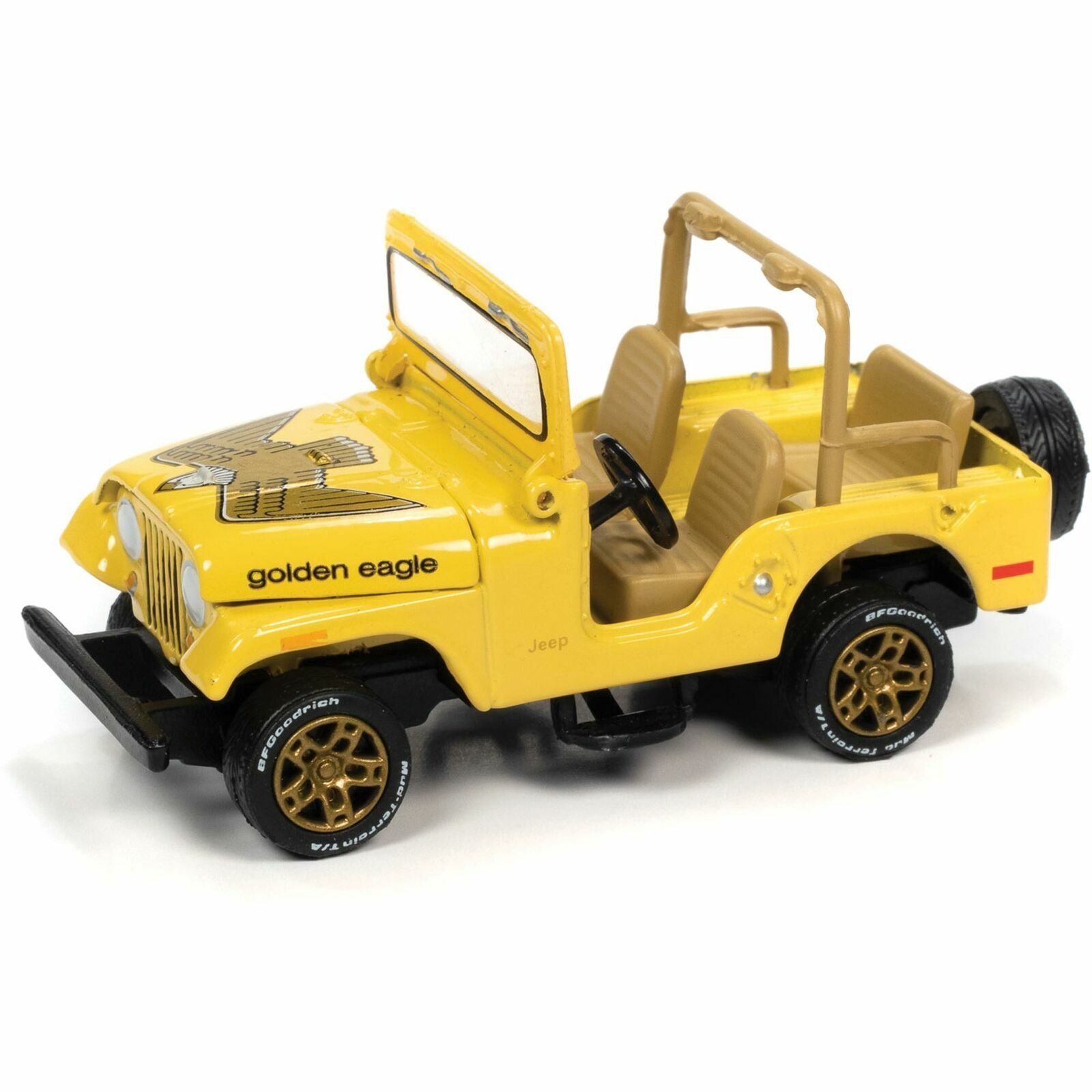JOHNNY LIGHTNING CLASSIC GOLD 1:64 YELLOW JEEP CJ-5 EAGLE MODEL JLSP150B-4D