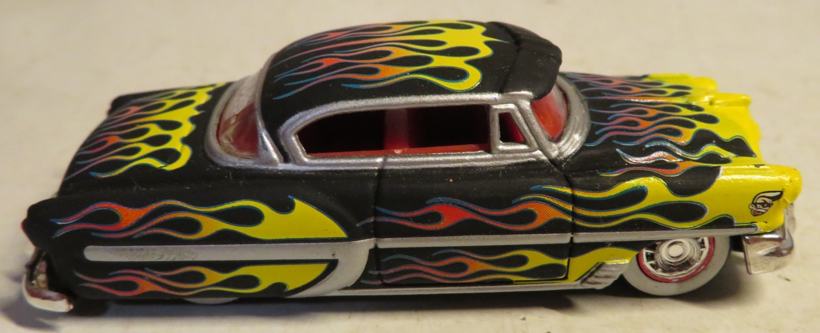 1953 Chevy Bel Air RARE Black w Red Flames Diecast 1/64 ROAD RATS Jada TOYS 2002