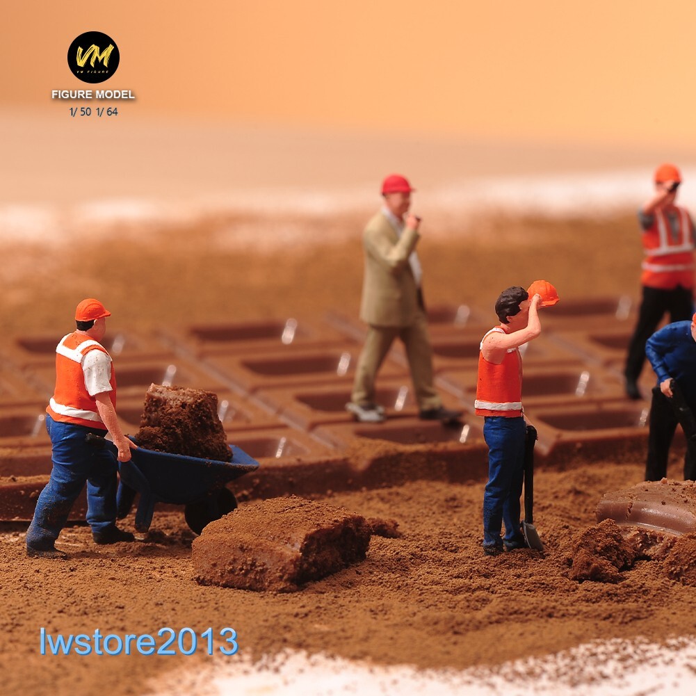 1/64 1/50 Construction Workers Man Miniatures Figures Model For Cars Trucks Toys
