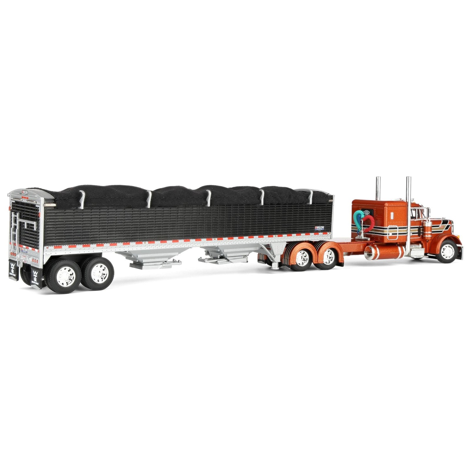 DCP 1/64 Peterbilt 379 Flat Top Wilson Pacesetter Grain Trailer ’25 NFTM 69-2155