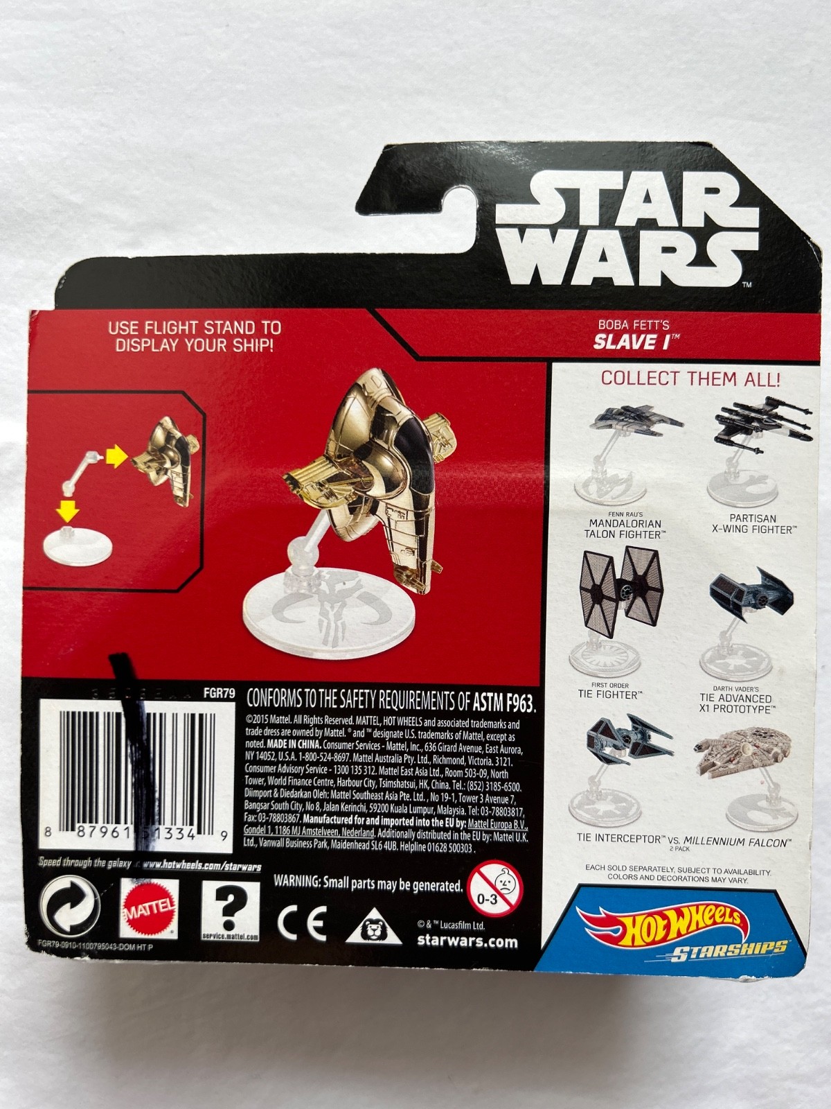 2015 Hot Wheels Starships Star Wars Boba Fett’s SLAVE 1 Exclusive Golden New